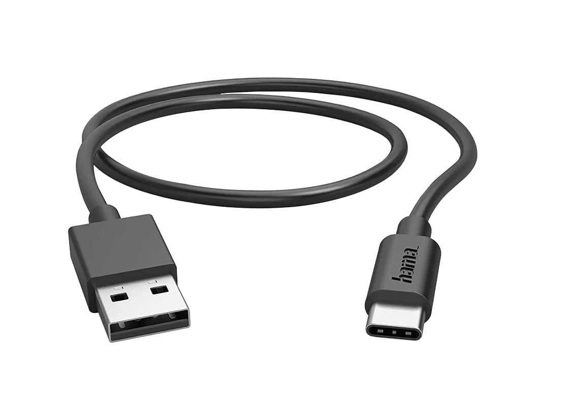 HAMA USB-Ladekabel USB-A - USB-C, 0,5 m, Schwarz