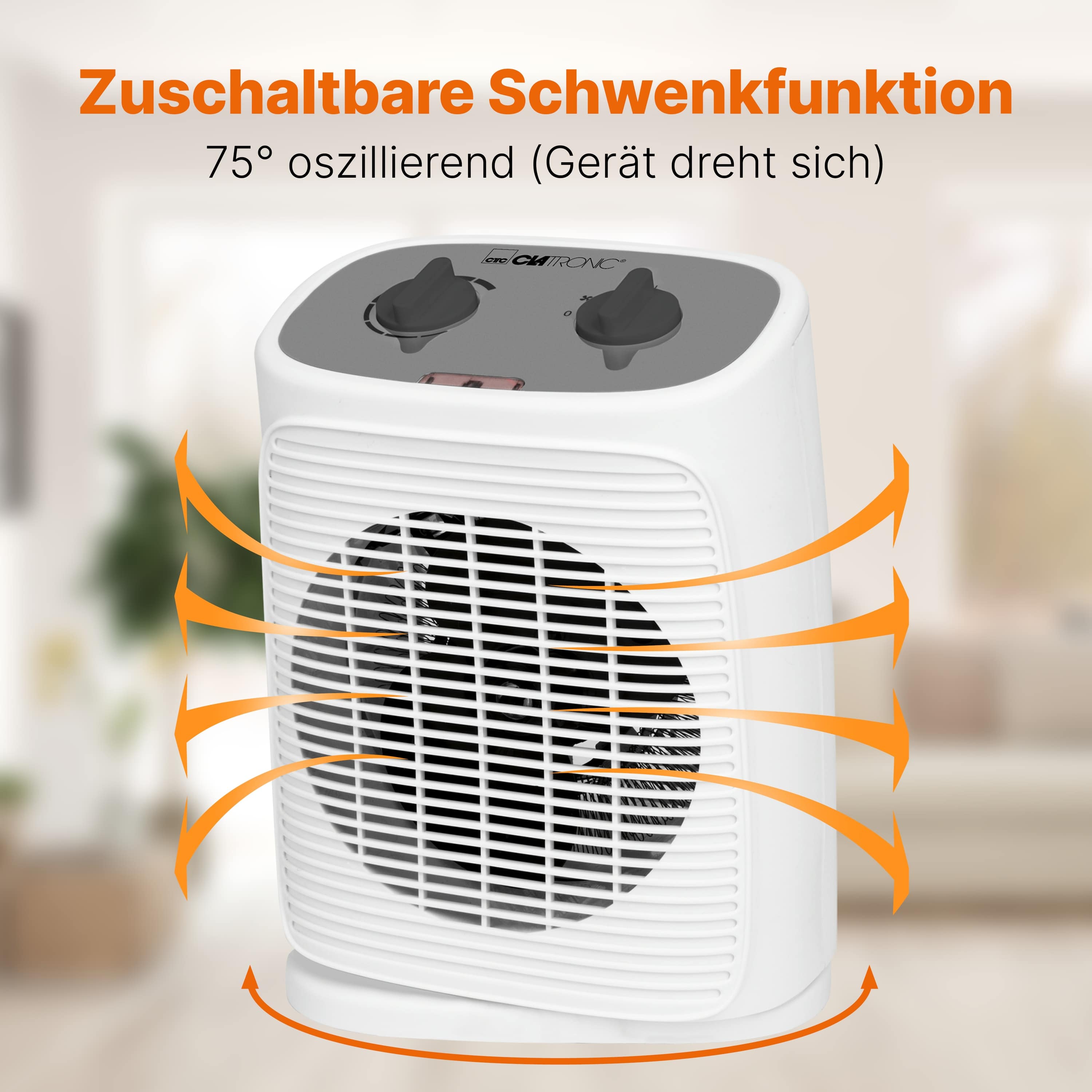 CLATRONIC Heizlüfter HL 3800, 2000 W, weiß