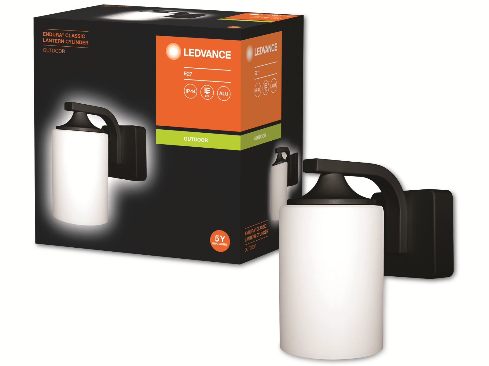 LEDVANCE LED-Außenwandleuchte Endura Classic Lantern Cylinder, schwarz