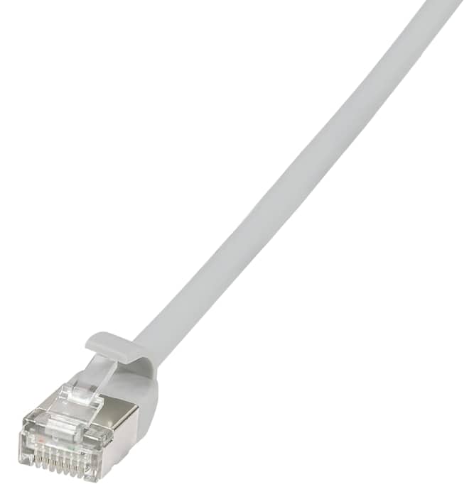 LOGILINK Patchkabel SlimLine Ultraflex CAT.6A U/FTP grau 1,5m