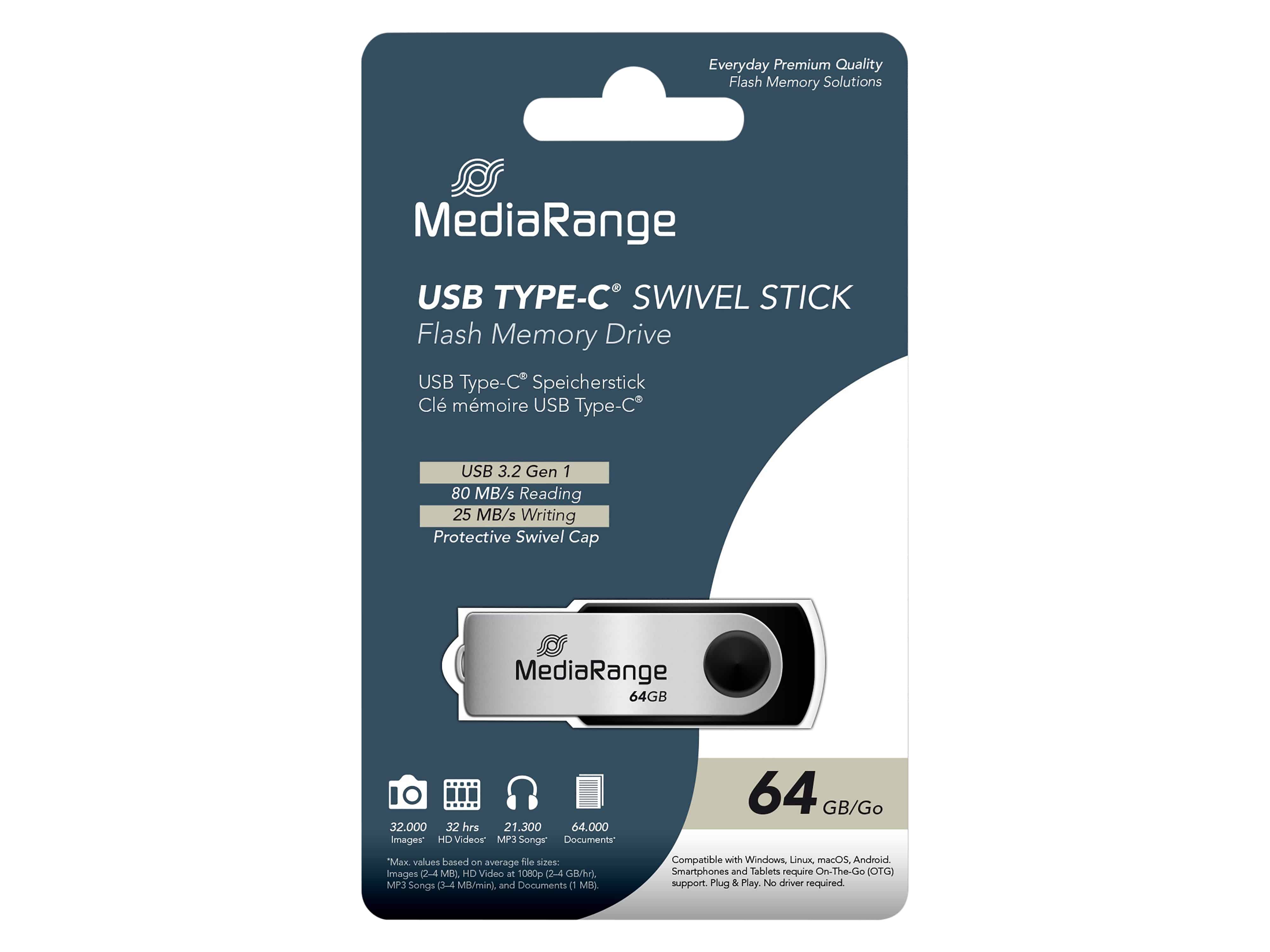 MEDIARANGE USB-Stick MR1953 USB 3.2 64GB