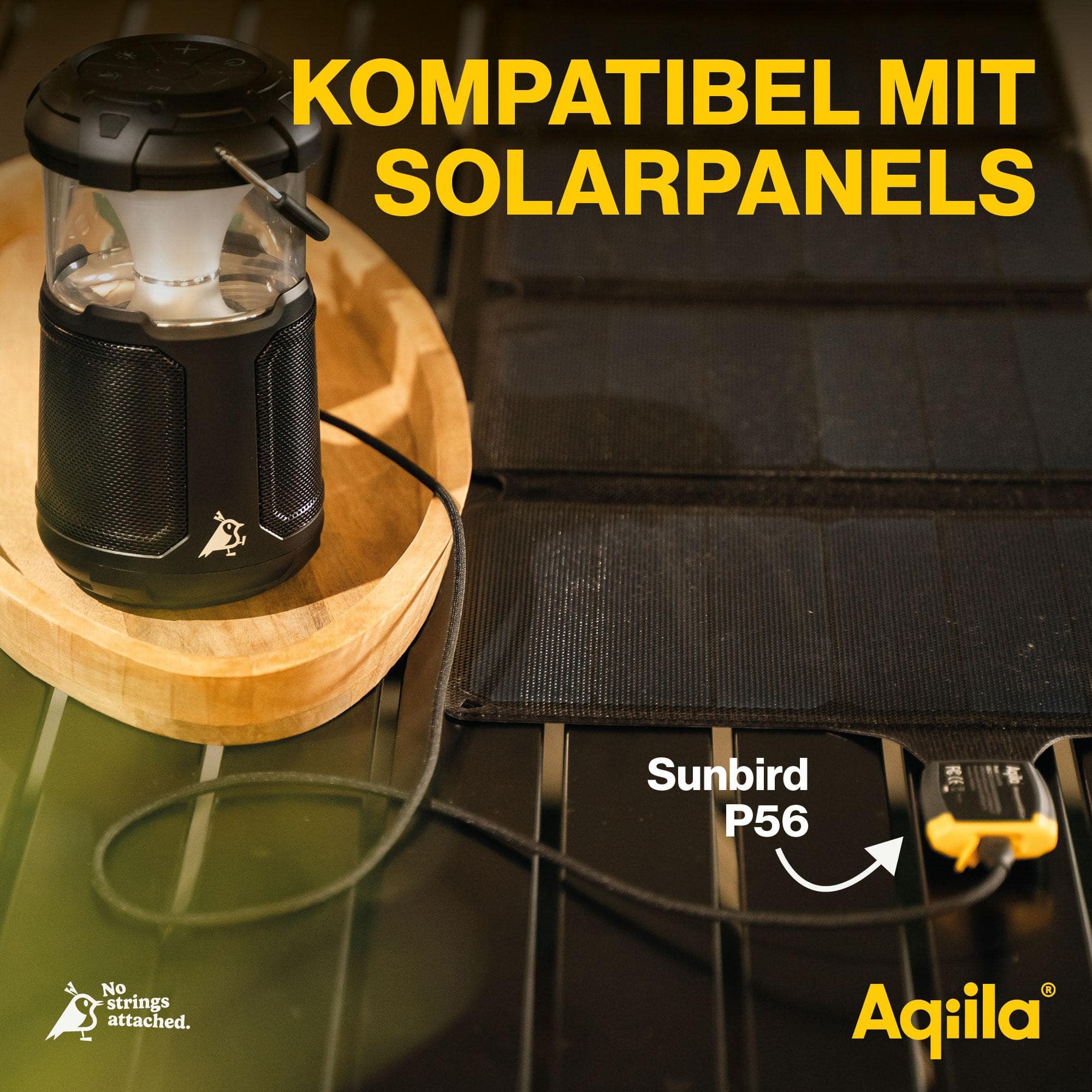 AQIILA Powerbank B10, 10.000mAh, mit Lautsprecher u. Campingleuchte