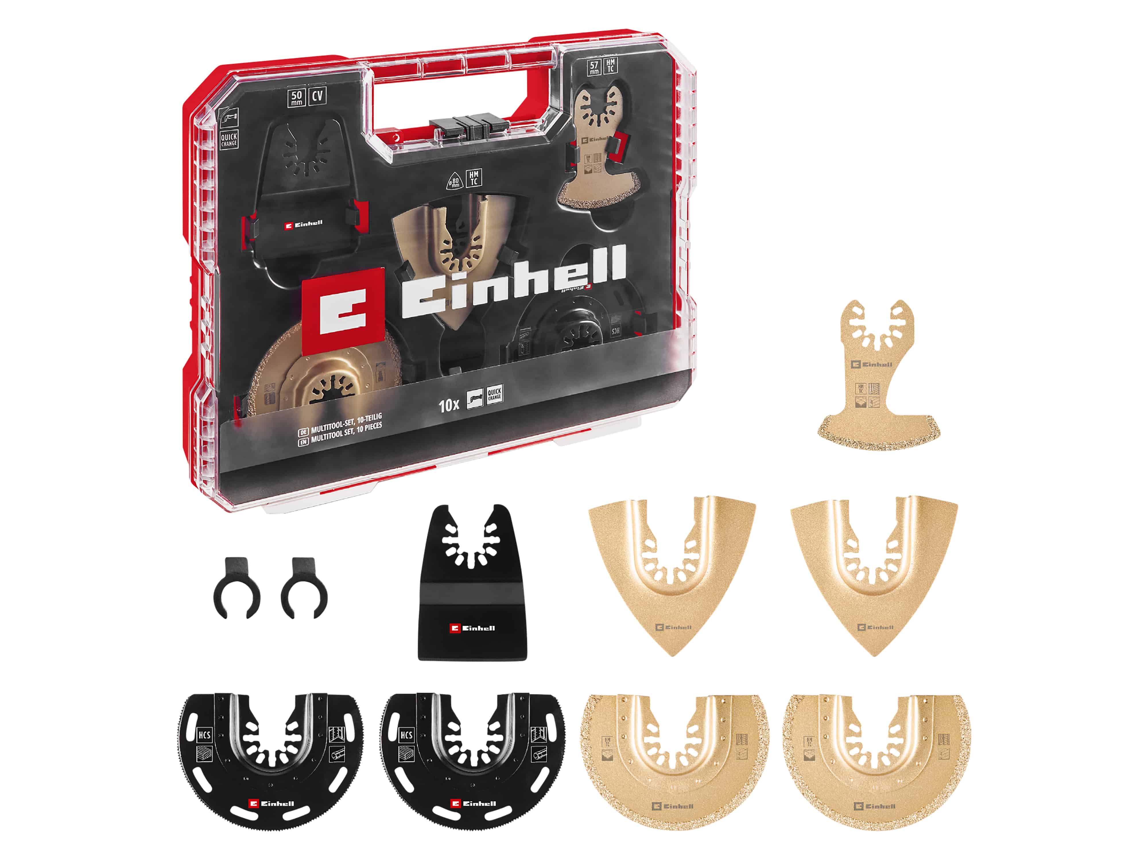 EINHELL Multitool-Set, 708110, XL-PLUS-Case, 10-teilig