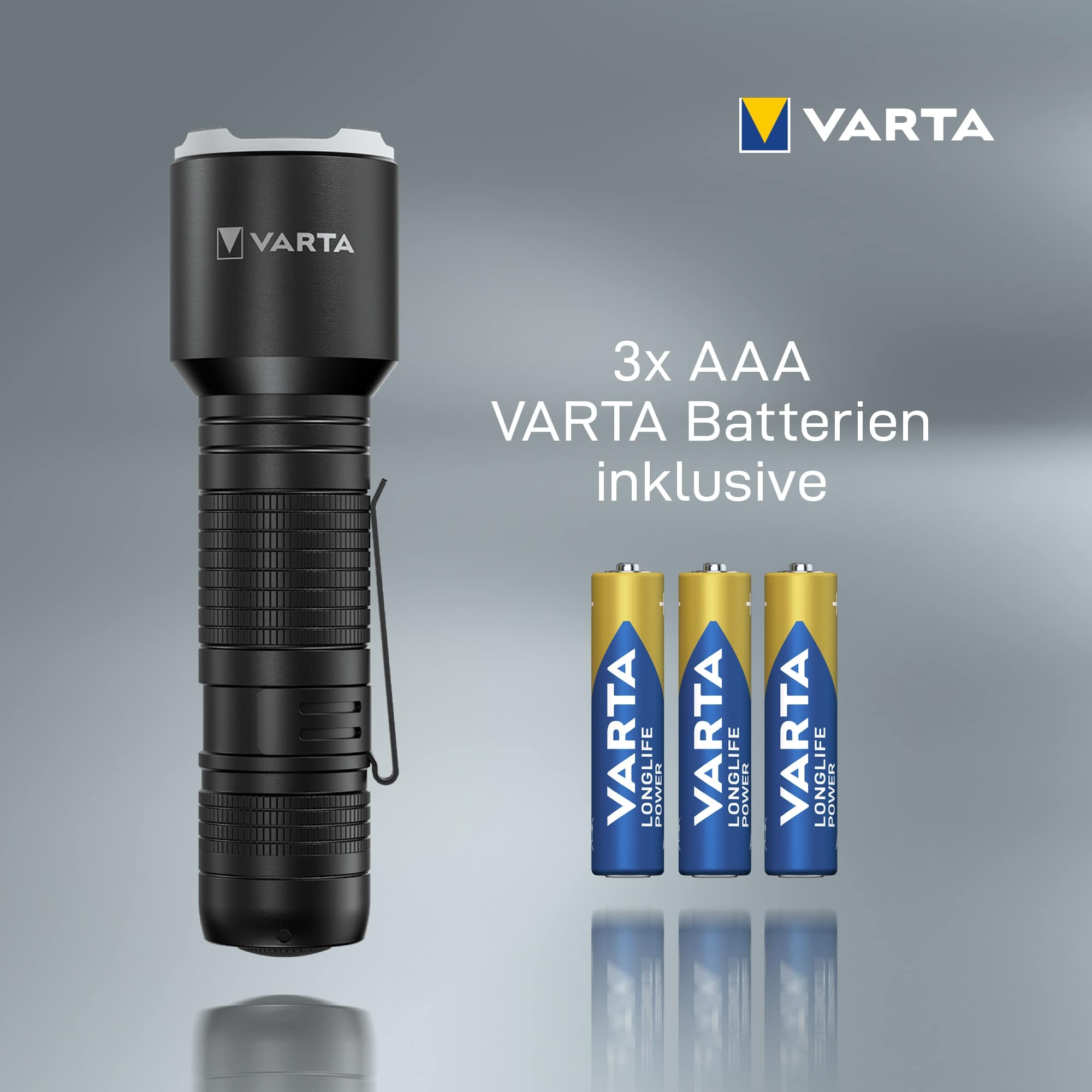 VARTA LED-Taschenlampe Aluminium Light Pro F30, 400 lm, Batteriebetrieb 