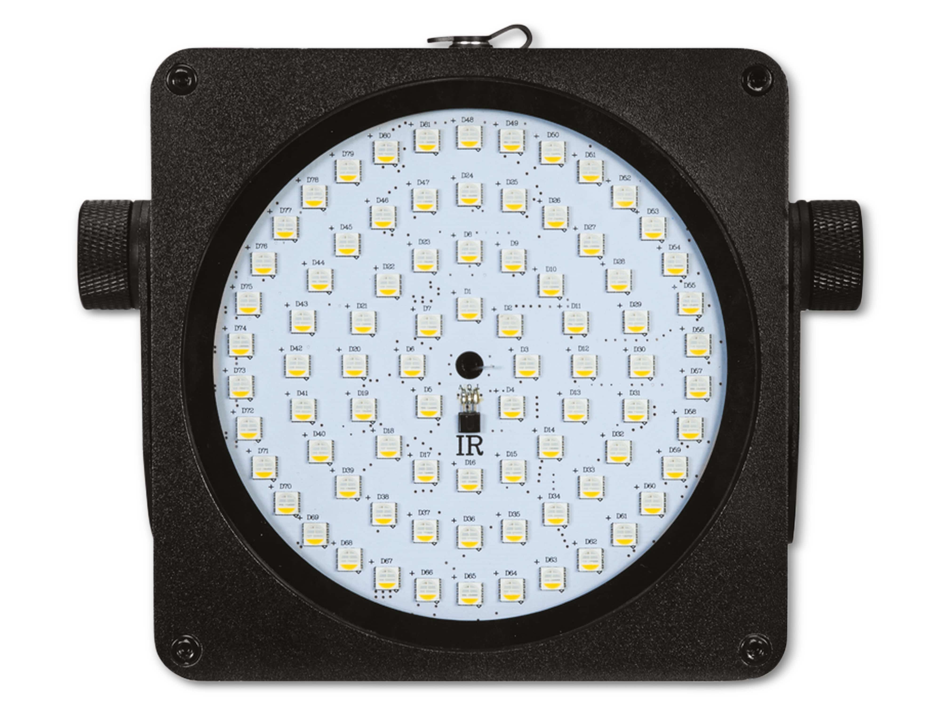 EUROLITE LED-Scheinwerfer IP Flat Light, Akku, 81x RGBW-SMD-LEDs, schwarz