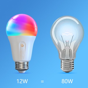 GOVEE LED-Lampe, Bulb, Smart, WLAN, E27, EEK: F, 12 W, 1200 lm, RGBWW