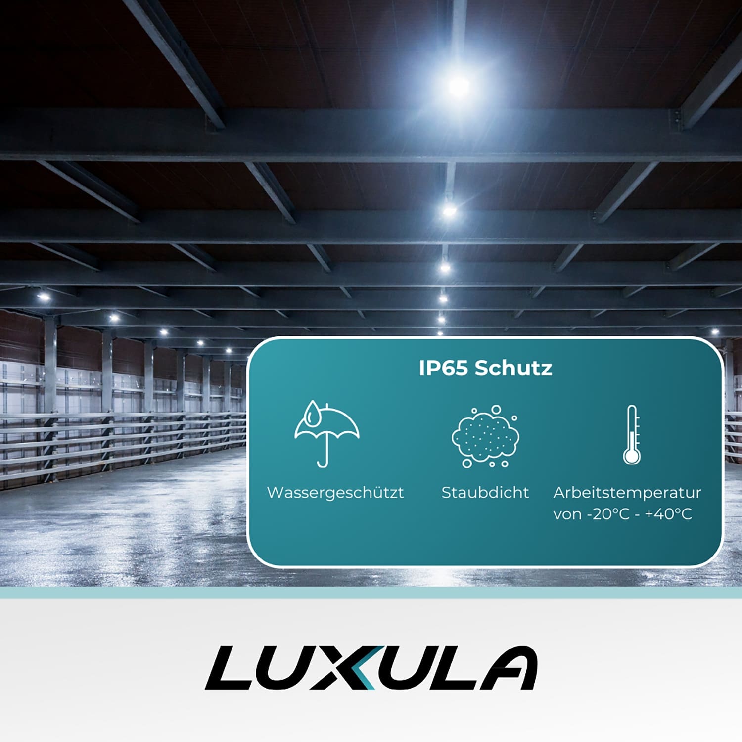 LUXULA LED-Hallenleuchte LX500137, HighBay, UFO, 200W, 20000lm, CCT, IP65