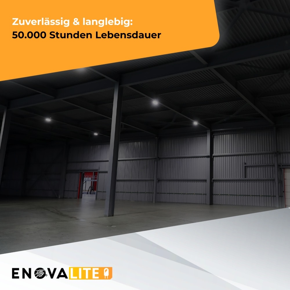 ENOVALITE LED-Highbay-Leuchte, UFO, EEK: D, 200W, 28000lm, 5500K, schwarz