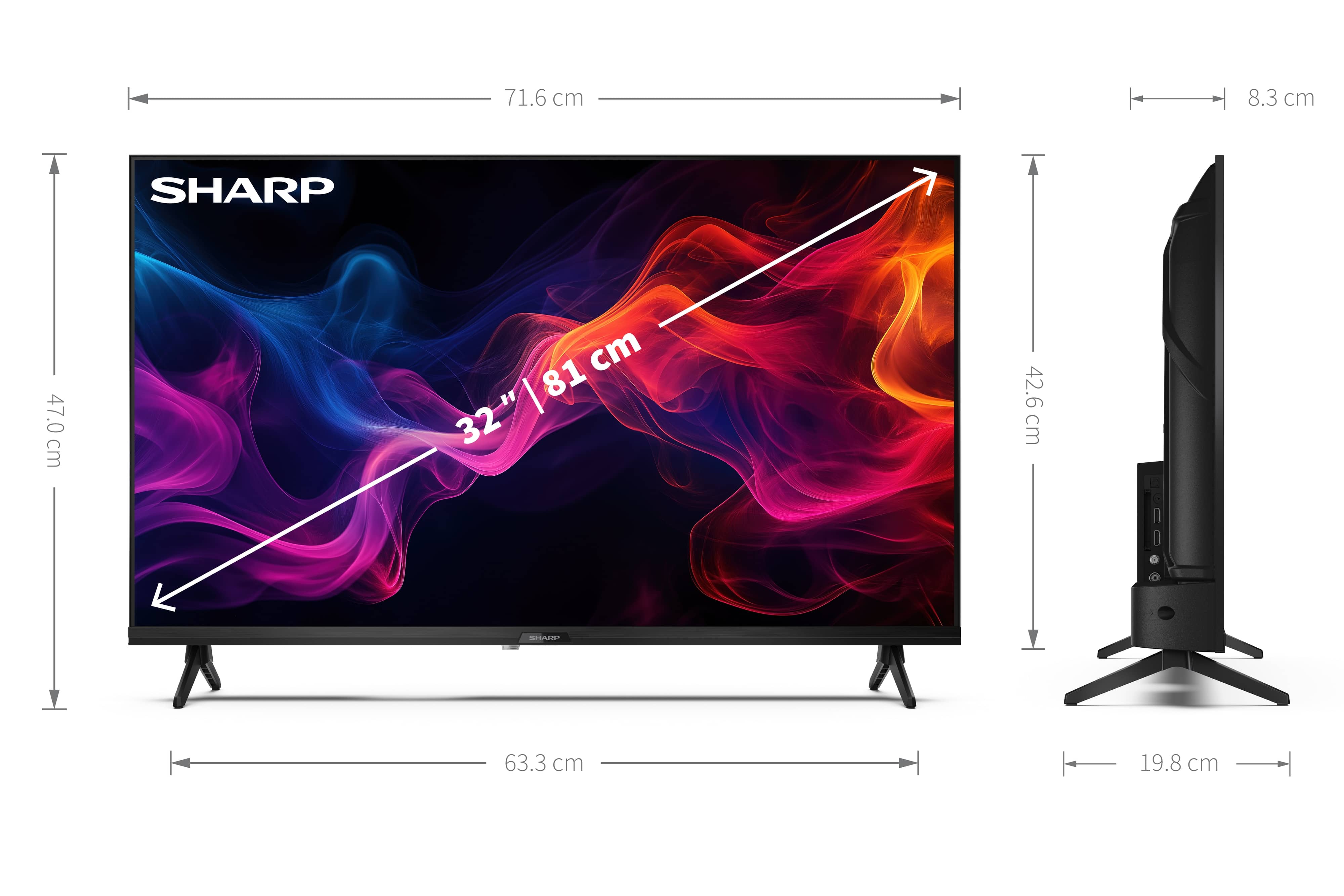 SHARP LED-TV Smart 32GF2265E, 81 cm (32"), EEK: E