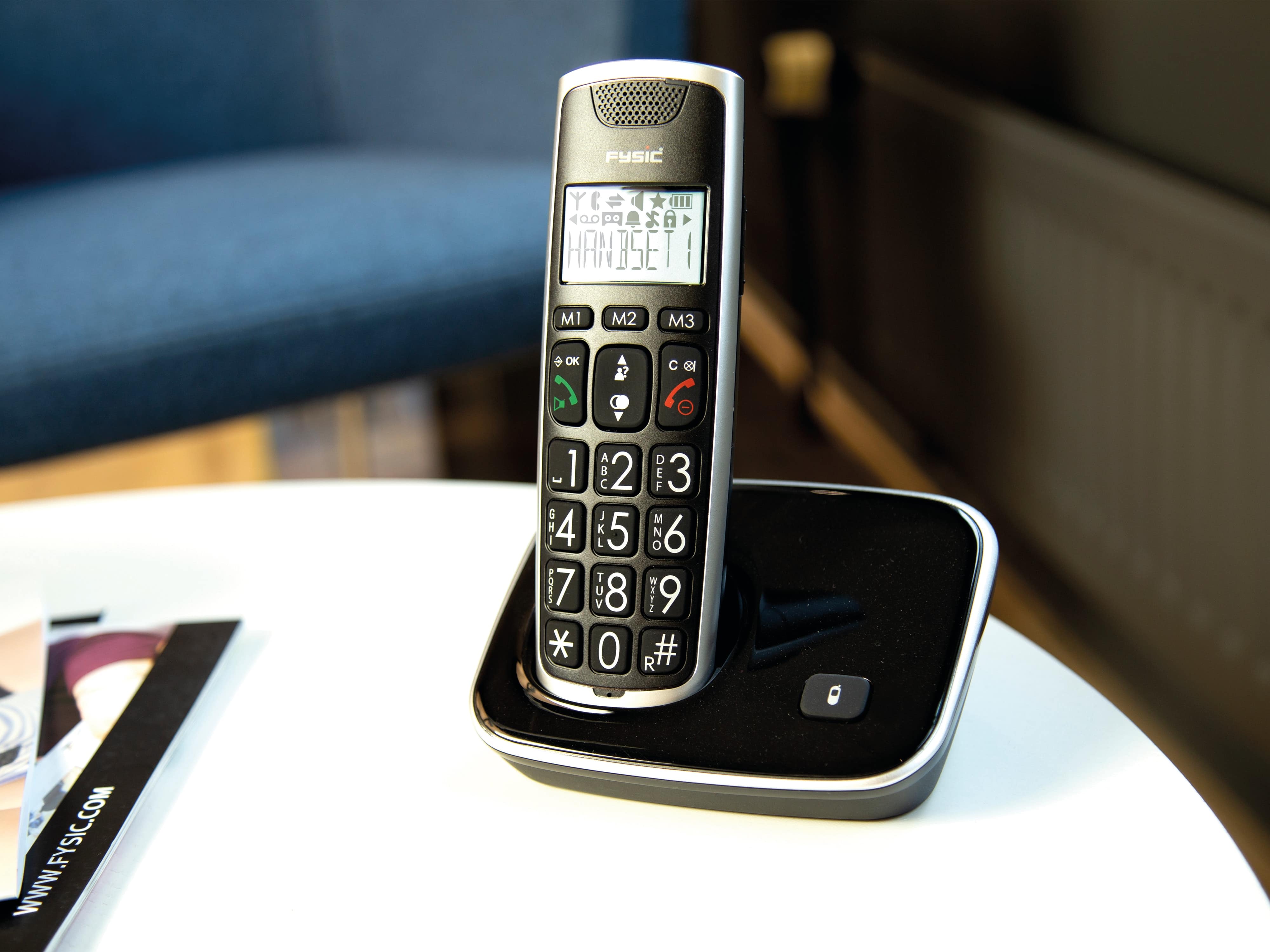 FYSIC DECT-Telefon FX-6000, mit großen Tasten, schwarz