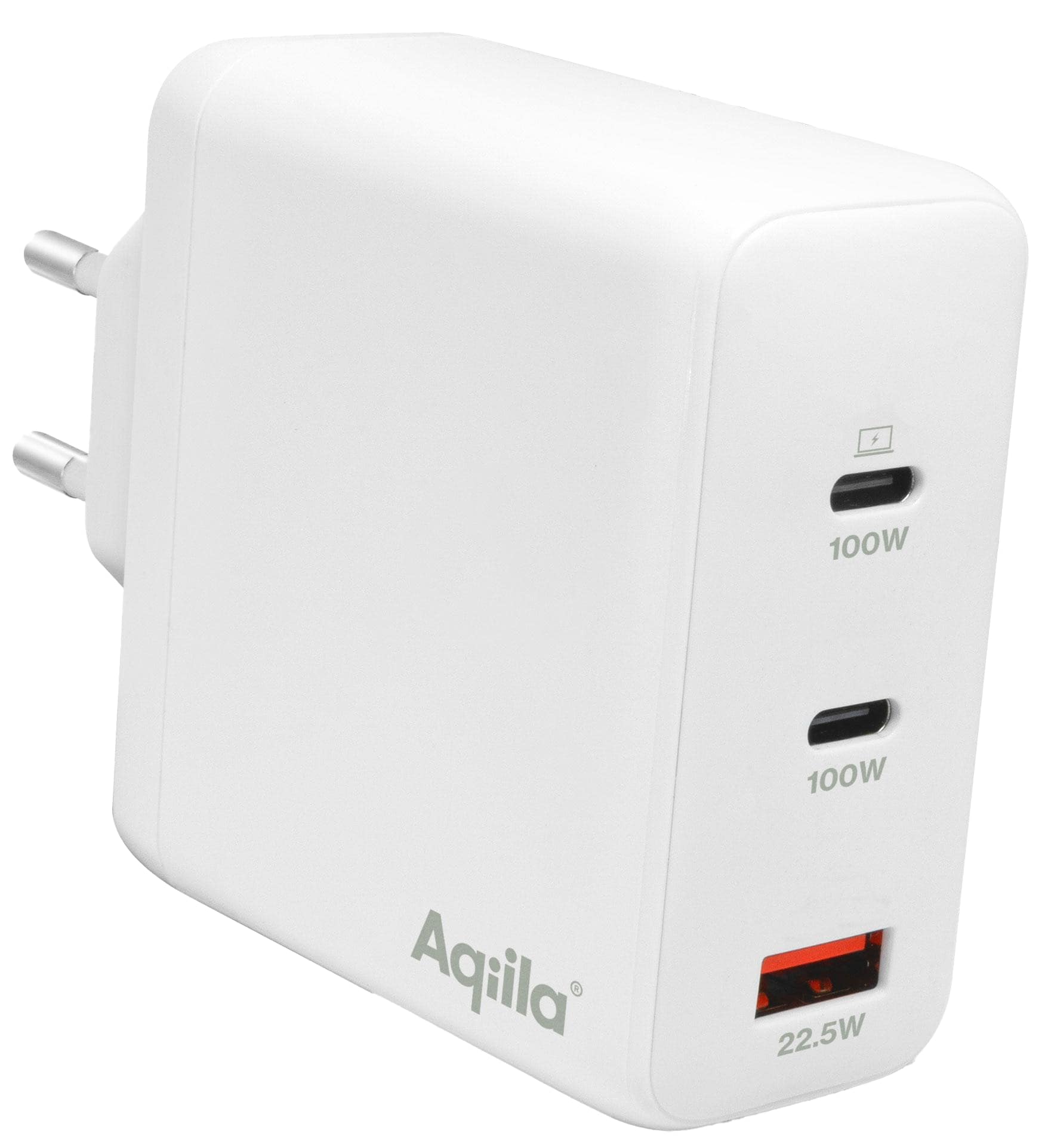 AQIILA USB-Lader Chargebird W4, 120 W, 3-fach, 2x USB-C, 1x USB-A