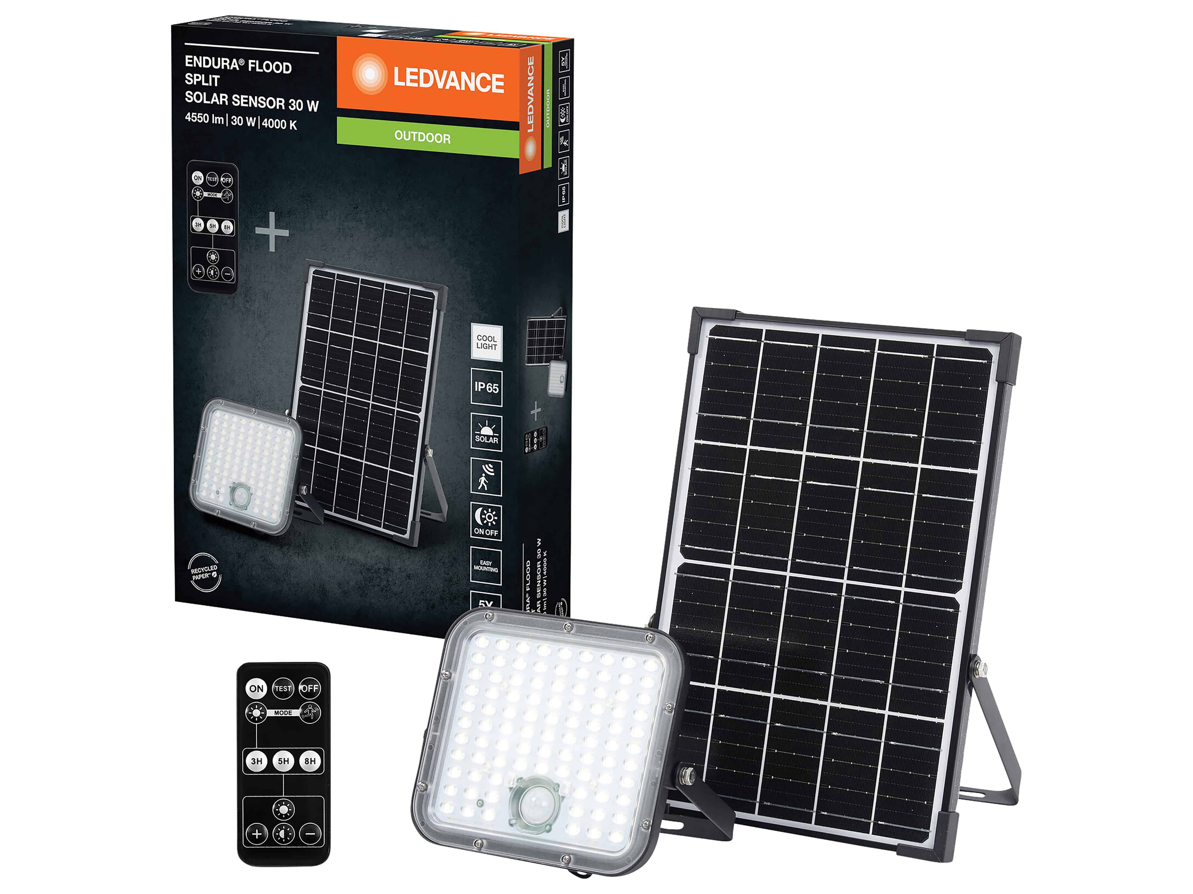 LEDVANCE Solar LED-Fluter Endura Flood Split 30 W, 4500 lm, 4000 K