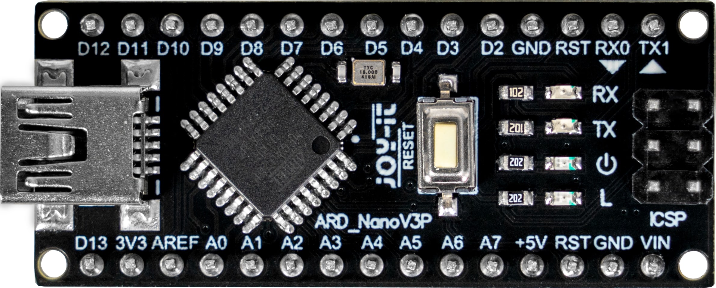 JOY-IT Arduino Nano V3P (Precision) ARD_NANOV3P, Arduino-kompatibel mit Original Chip