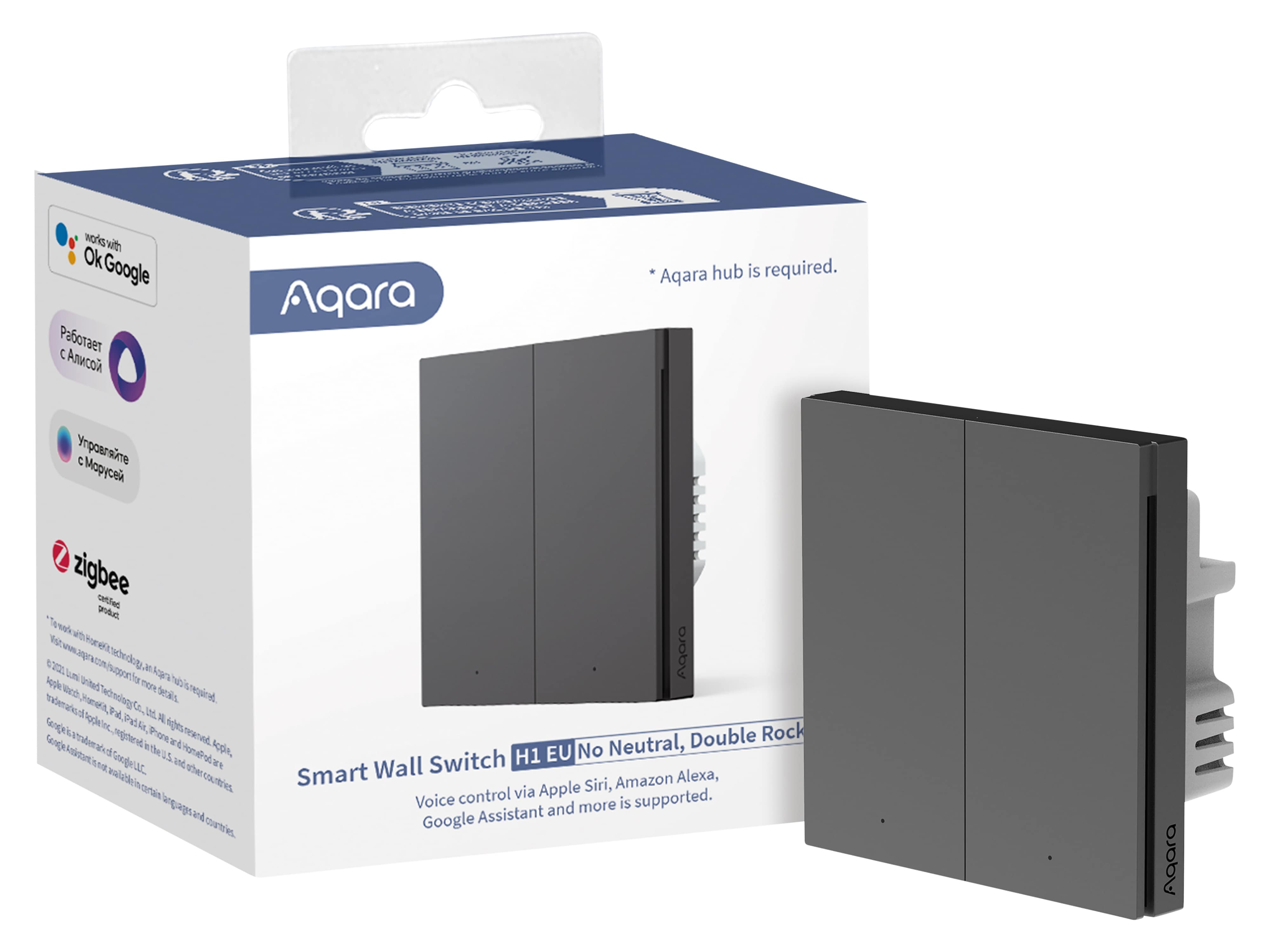 AQARA Funk-Wandschalter WS-EUK02-G, H1, 3.0, zigbee, grau