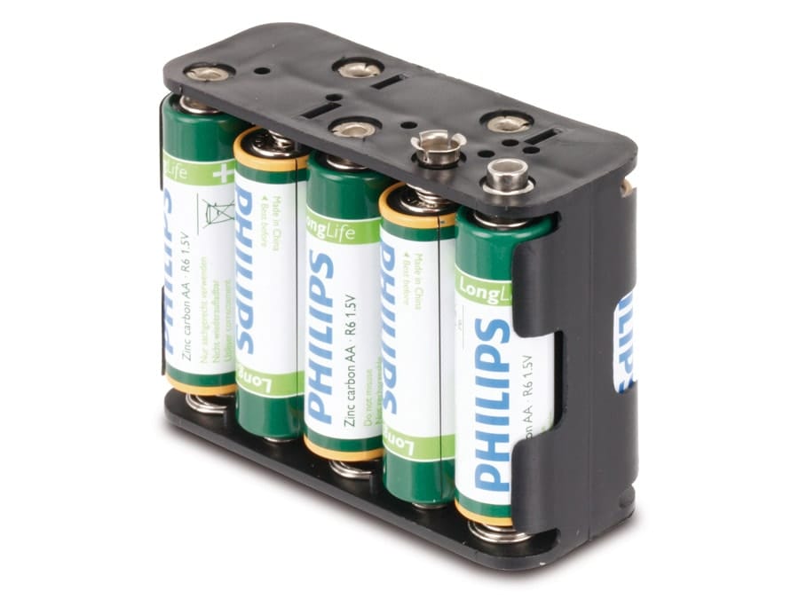 GOOBAY Batteriehalter, 10x Mignon, Clipanschluss