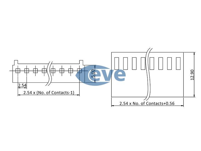 ECON CONNECT Buchsenleiste 20-polig Serie CV PS20, RM 2,54 mm, 300 mm Anschlussleitung