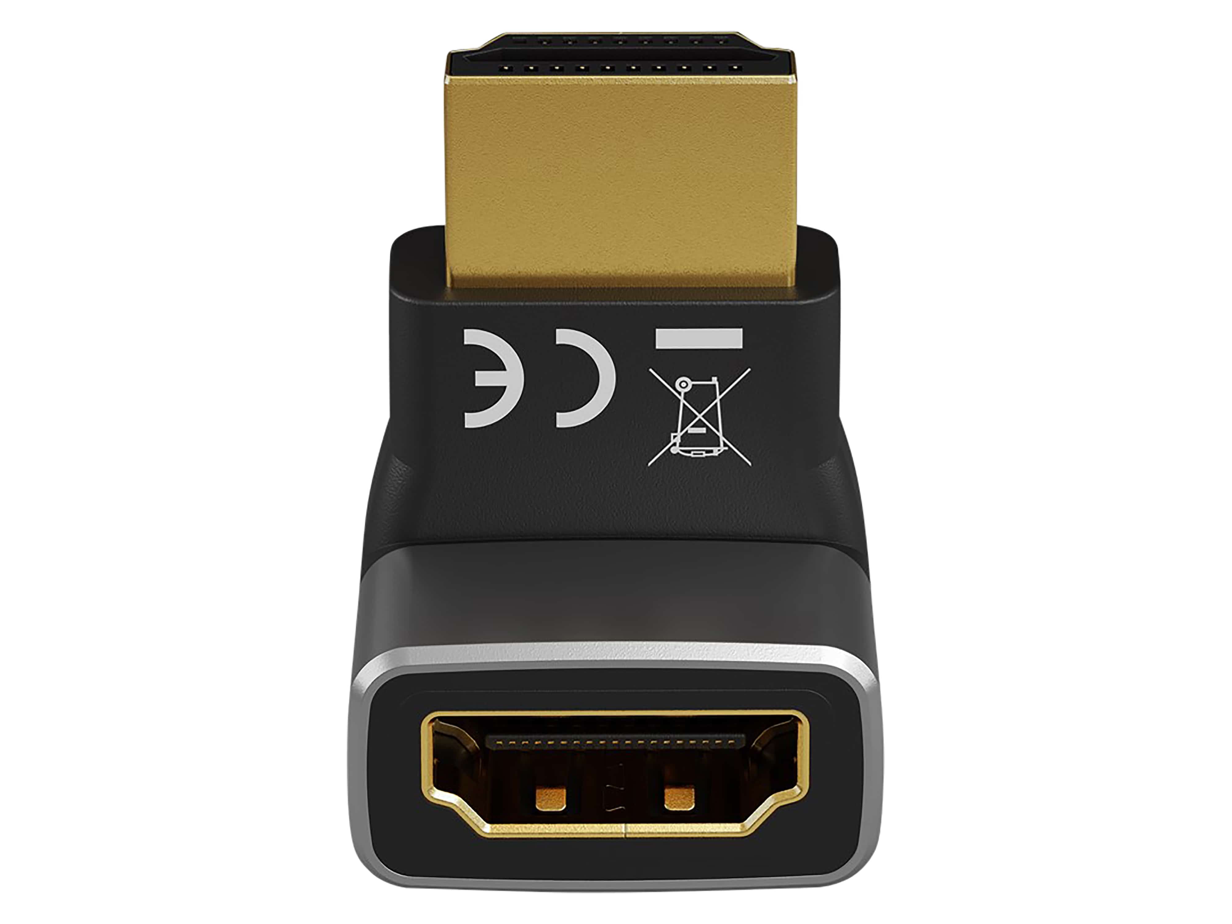 GOOBAY HDMI-Adapter 72009 90° vertikal 8k 60Hz vergoldet