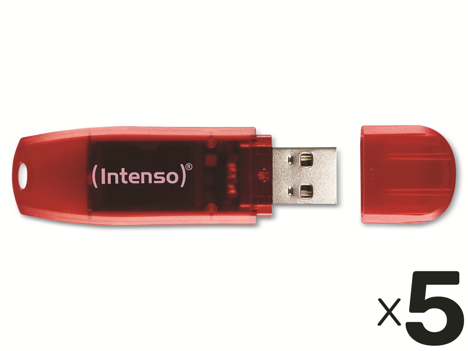 INTENSO USB-Speicherstick Rainbow Line, 128 GB 5er Pack