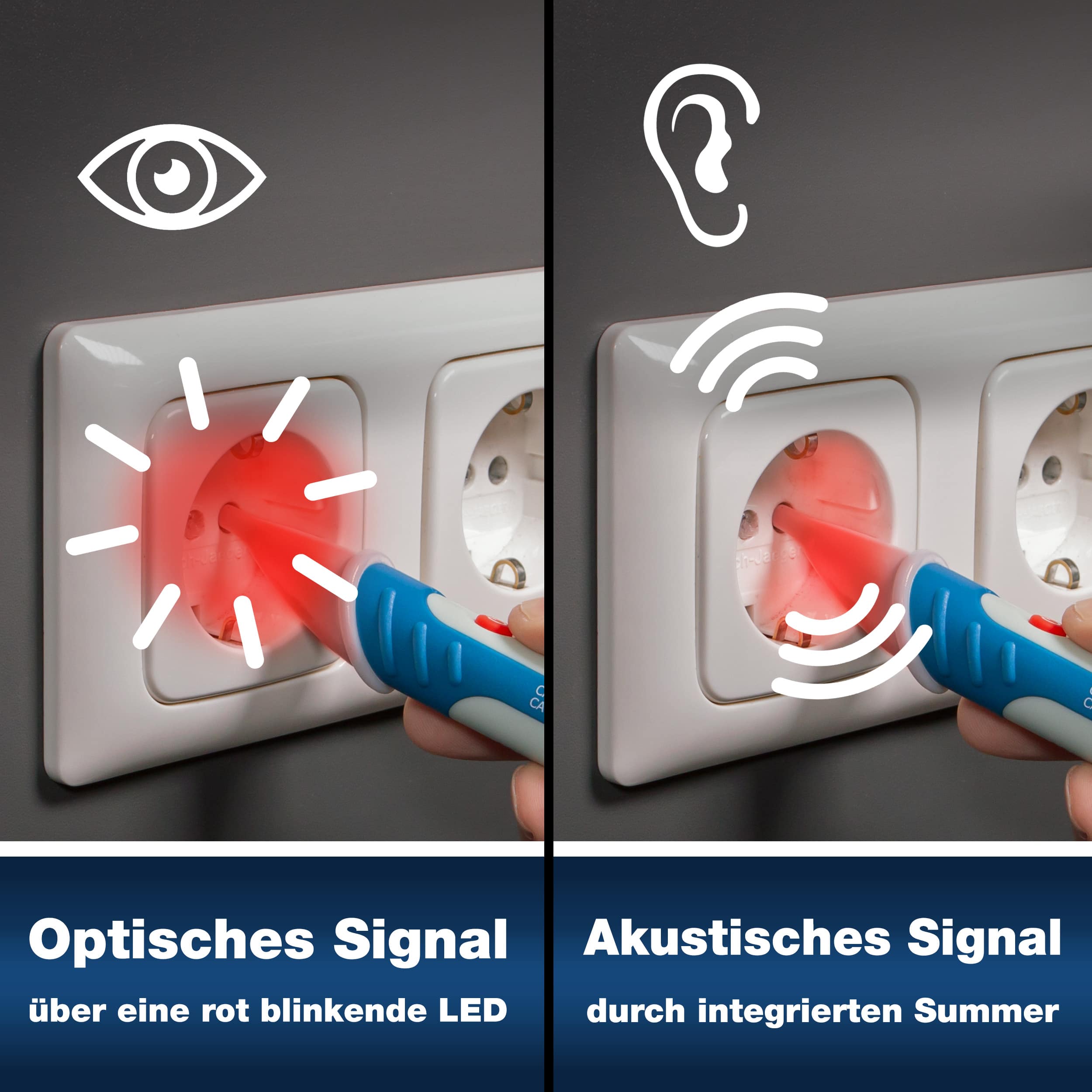 PEAKTECH Spannungsprüfer, P 1030, 50...1000 V