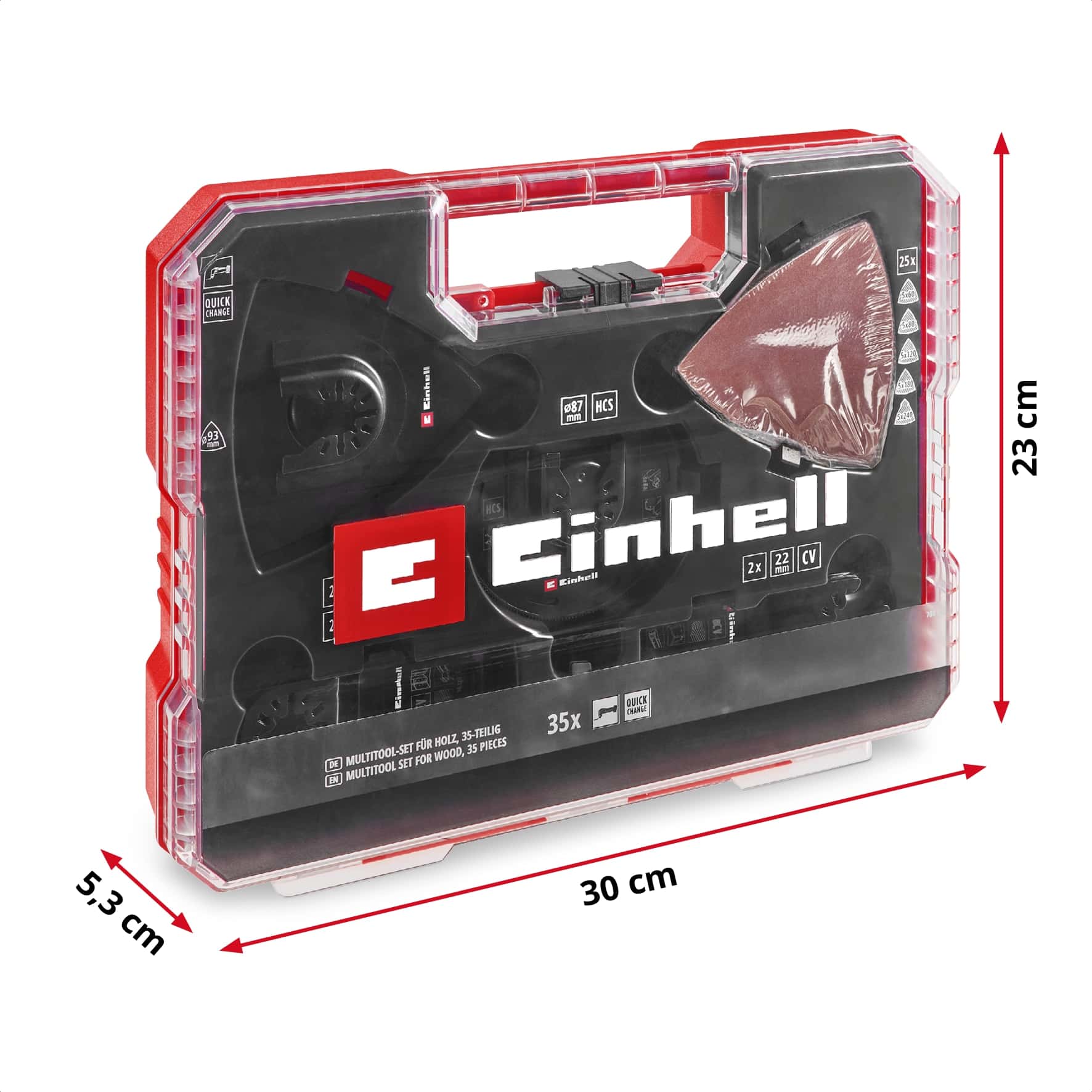 EINHELL Multitool-Set, 708136, XL-PLUS-Case, 35-teilig