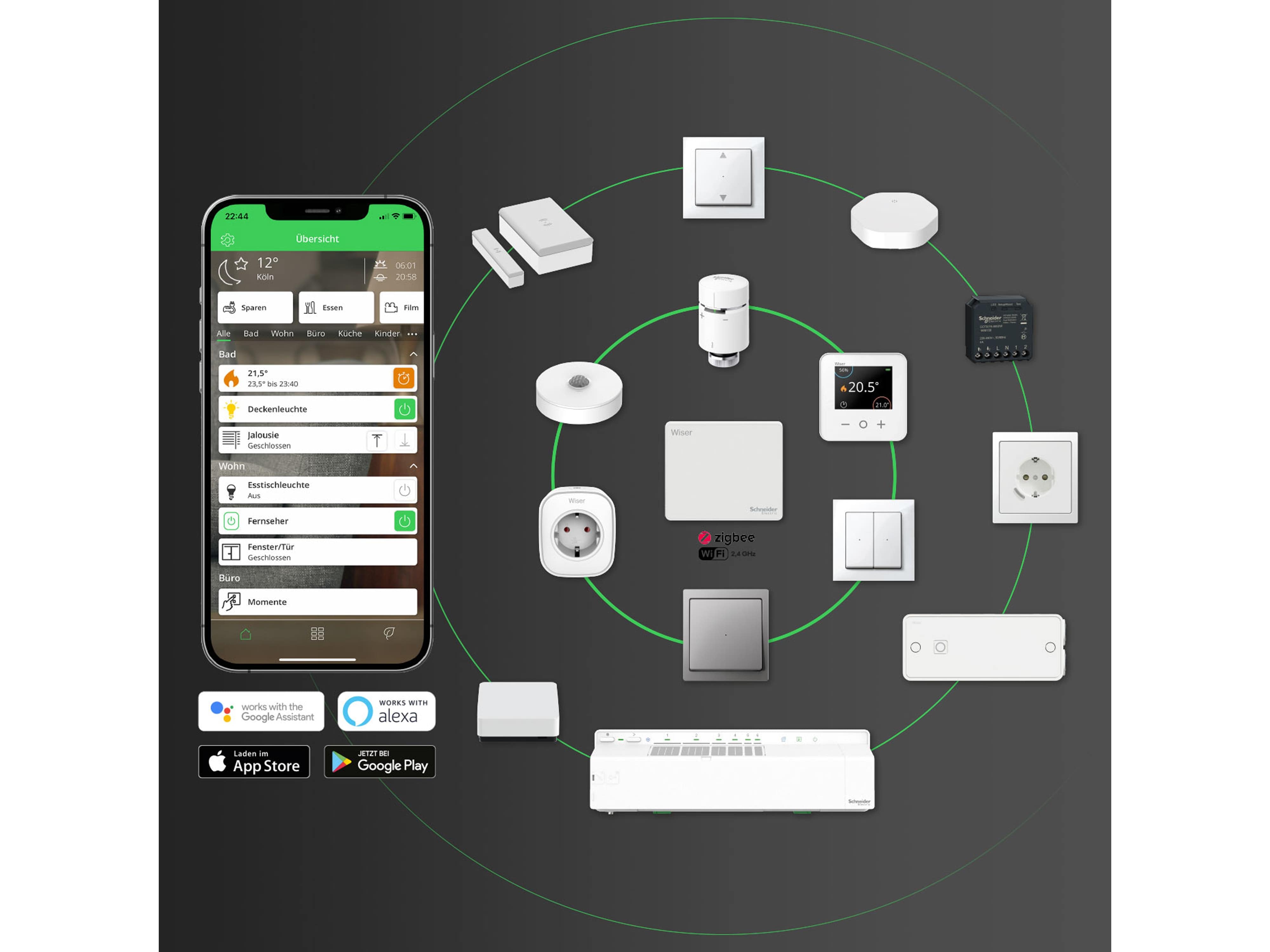 SCHNEIDER ELECTRIC Smart Home Wiser Hub CCT501801, (2. Generation)