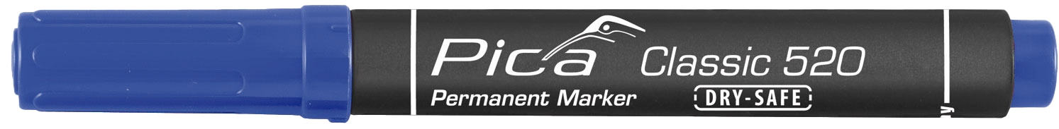 PICA Classic Permanent Marker, 520/41/SB, Rundspitze, blau