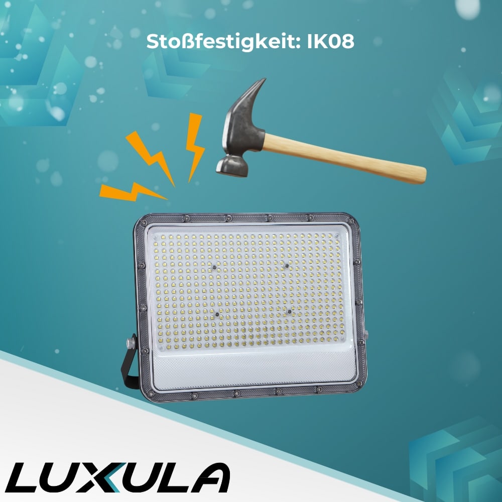 LUXULA LED-Fluter, EEK: E, 300W, 37500lm, 4000K, IP65, grau