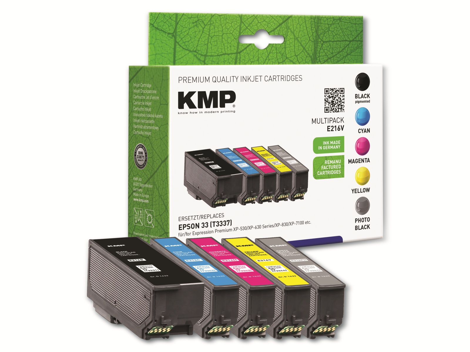 KMP Tinten-Multipack E216, color + schwarz