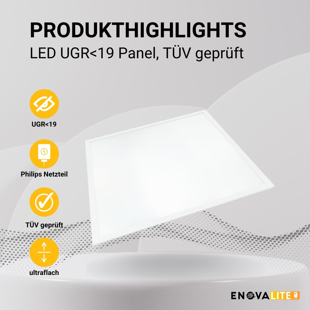 ENOVALITE LED-Panel, 36 W, 3600 lm, EEK: F, 620x620 mm, 3000 K