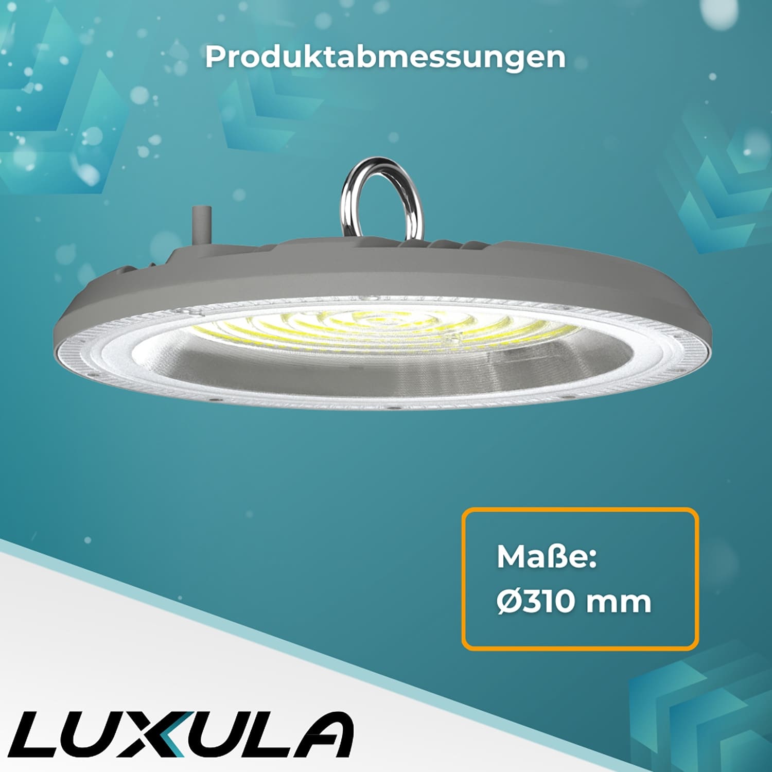 LUXULA LED-Hallenleuchte LX500137, HighBay, UFO, 200W, 20000lm, CCT, IP65