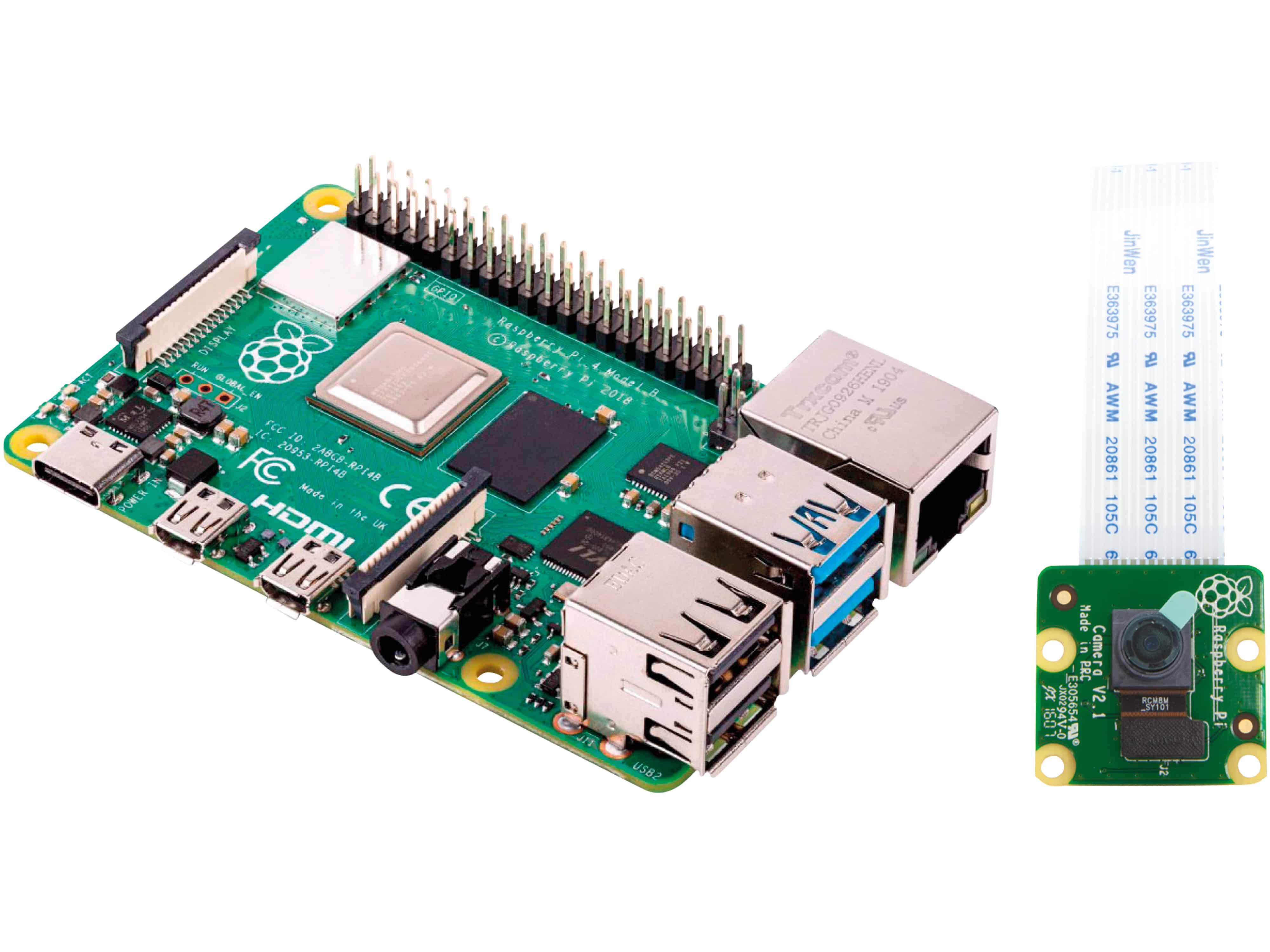 Raspberry Pi Bundle, Pi 4 Model B 8GB + Kameramodul V2