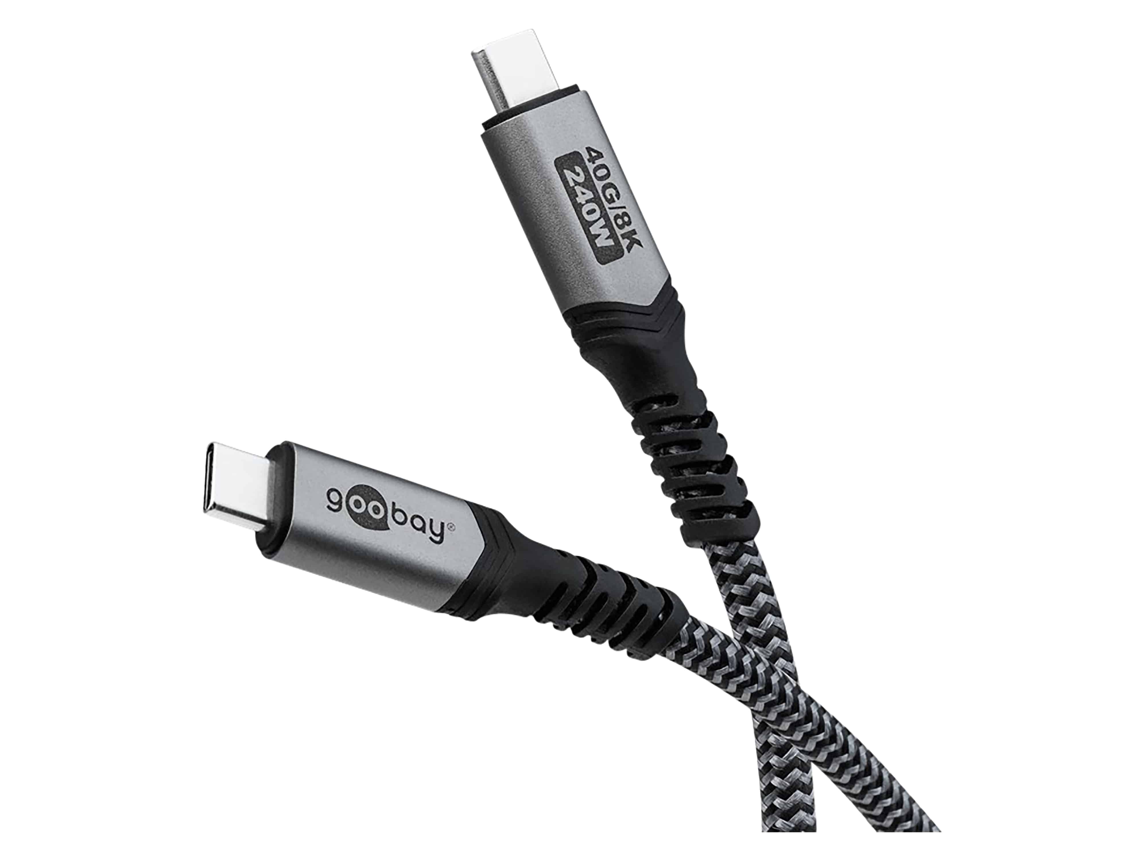 GOOBAY USB-C Kabel 74213 USB4 240W 1,8m 40Gbit/s Textilmantel