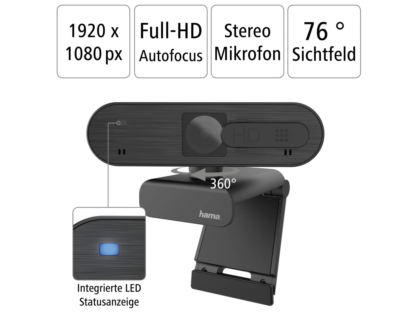HAMA Webcam C-600 Pro, 1080p