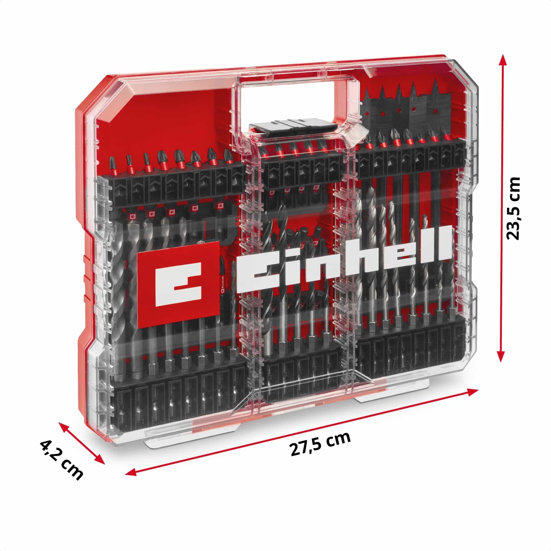 EINHELL Bit- & Bohrer-Set, 108798, XL-Case, 95-teilig