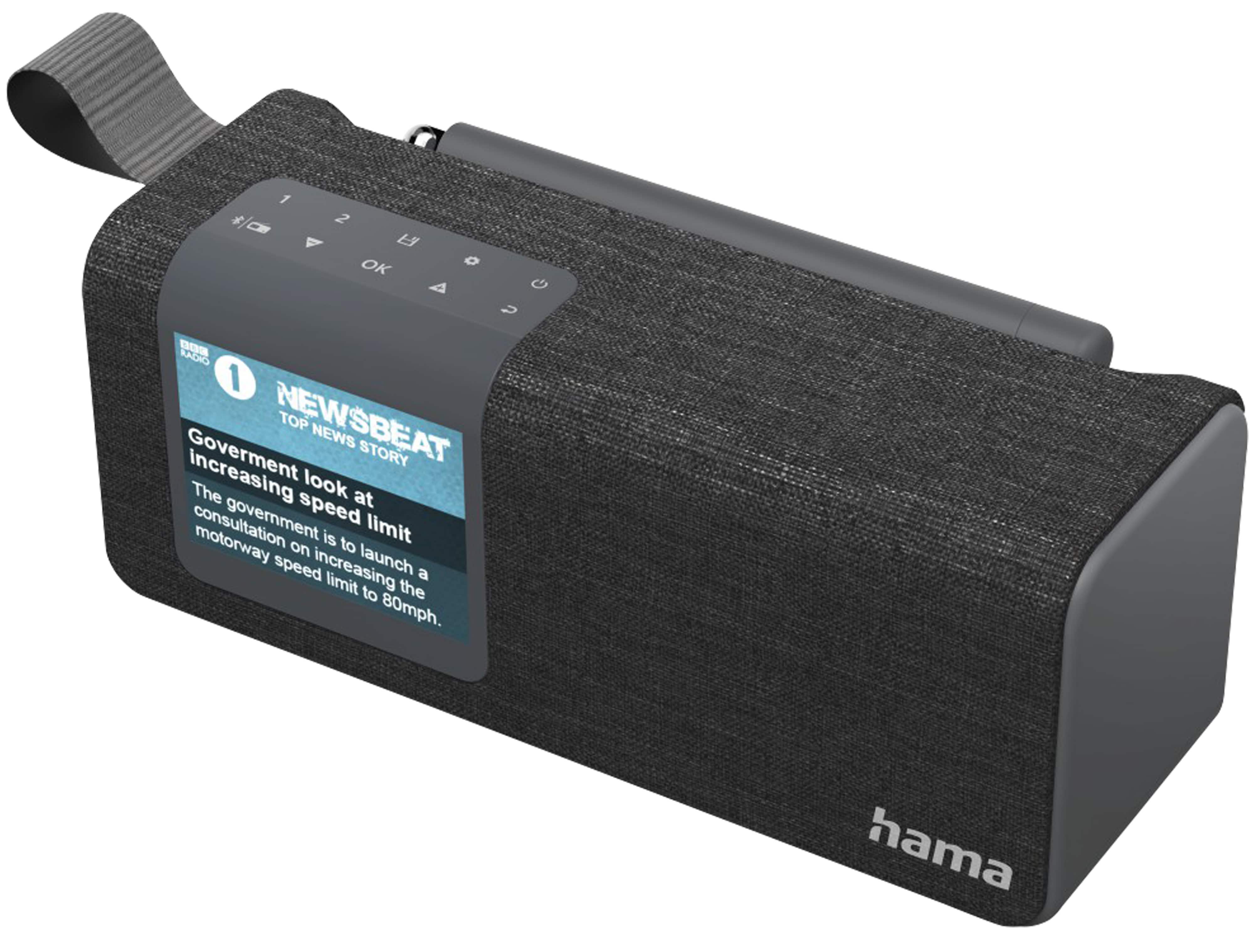 HAMA Digitalradio DR200BT, FM/DAB/DAB+/Bluetooth/Akkubertieb/schwarz