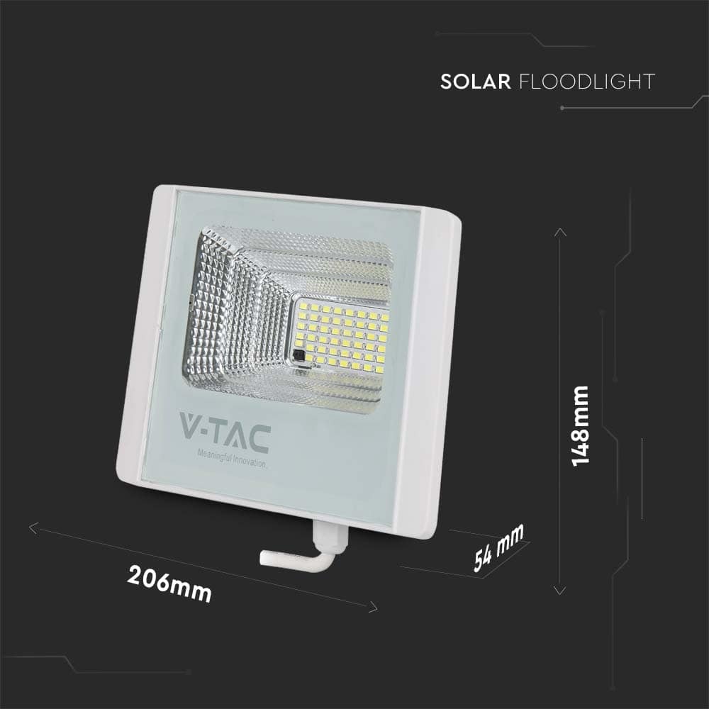 V-TAC Solar LED-Fluter VT-25W, 12 W, 6400 K, mit Panel + Fernbedienung