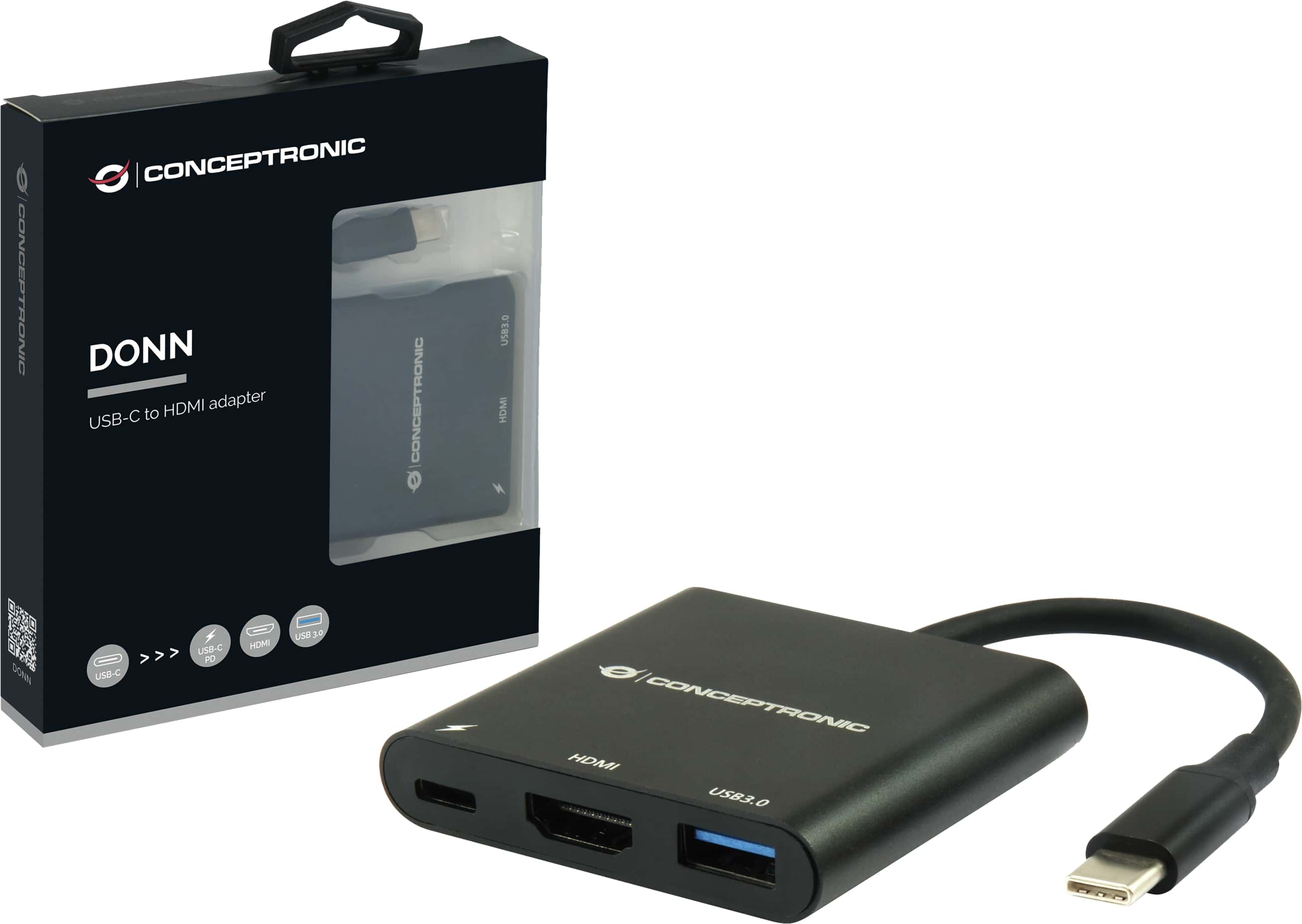 CONCEPTRONIC Adapter USB-C zu HDMI, USB3.0