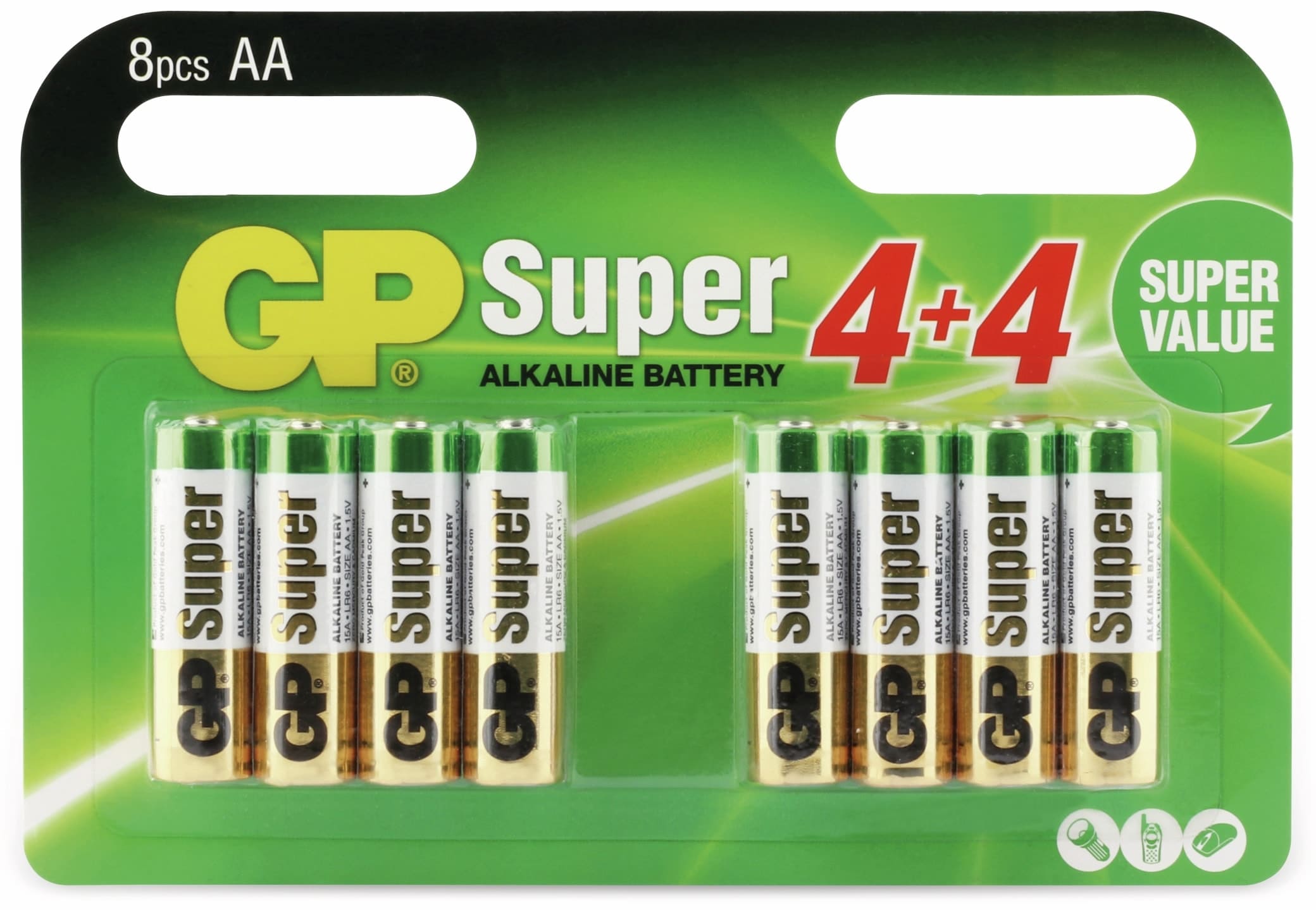GP Mignon-Batterie-Set SUPER Alkaline, 8 Stück