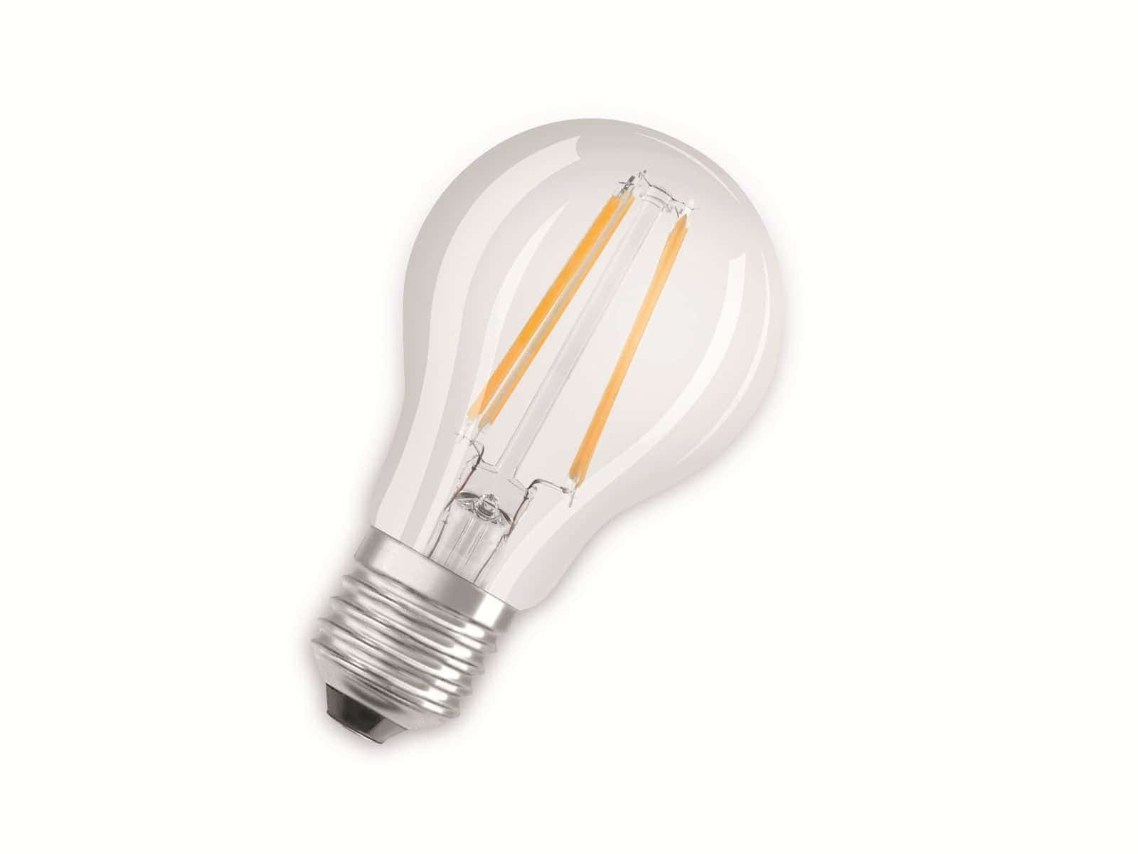 OSRAM LED-Lampe BASE CLASSIC A60, E27, EEK: E, 6,5 W, 806 lm, 4000 K, 3 Stück
