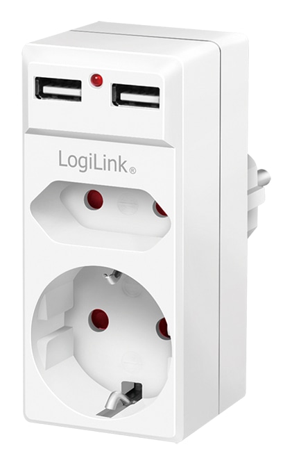 LOGILINK Steckdosenadapter PA0276, 2x USB