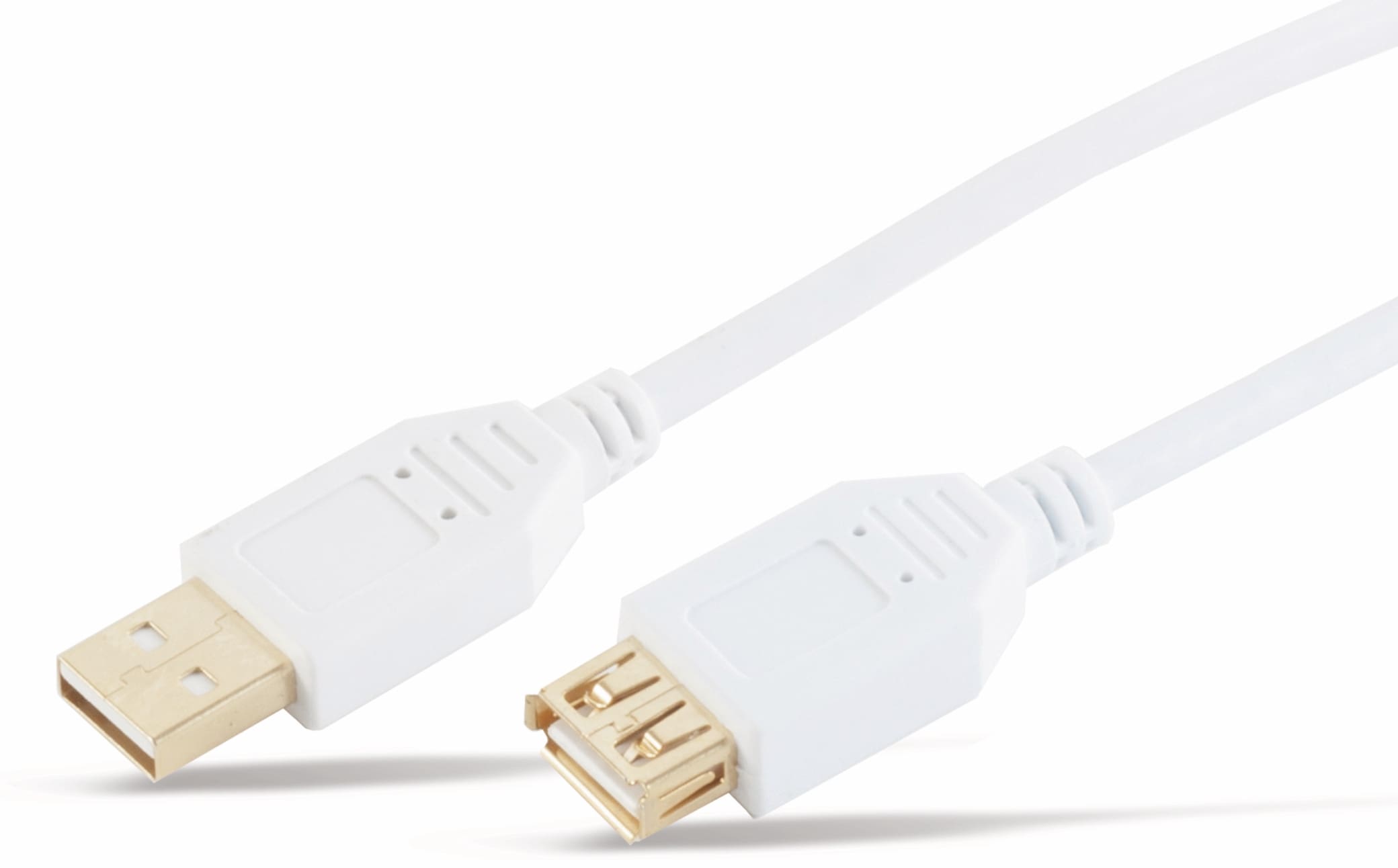 S-IMPULS USB2.0-Verlängerungskabel, A/A, 3 m, vergoldet