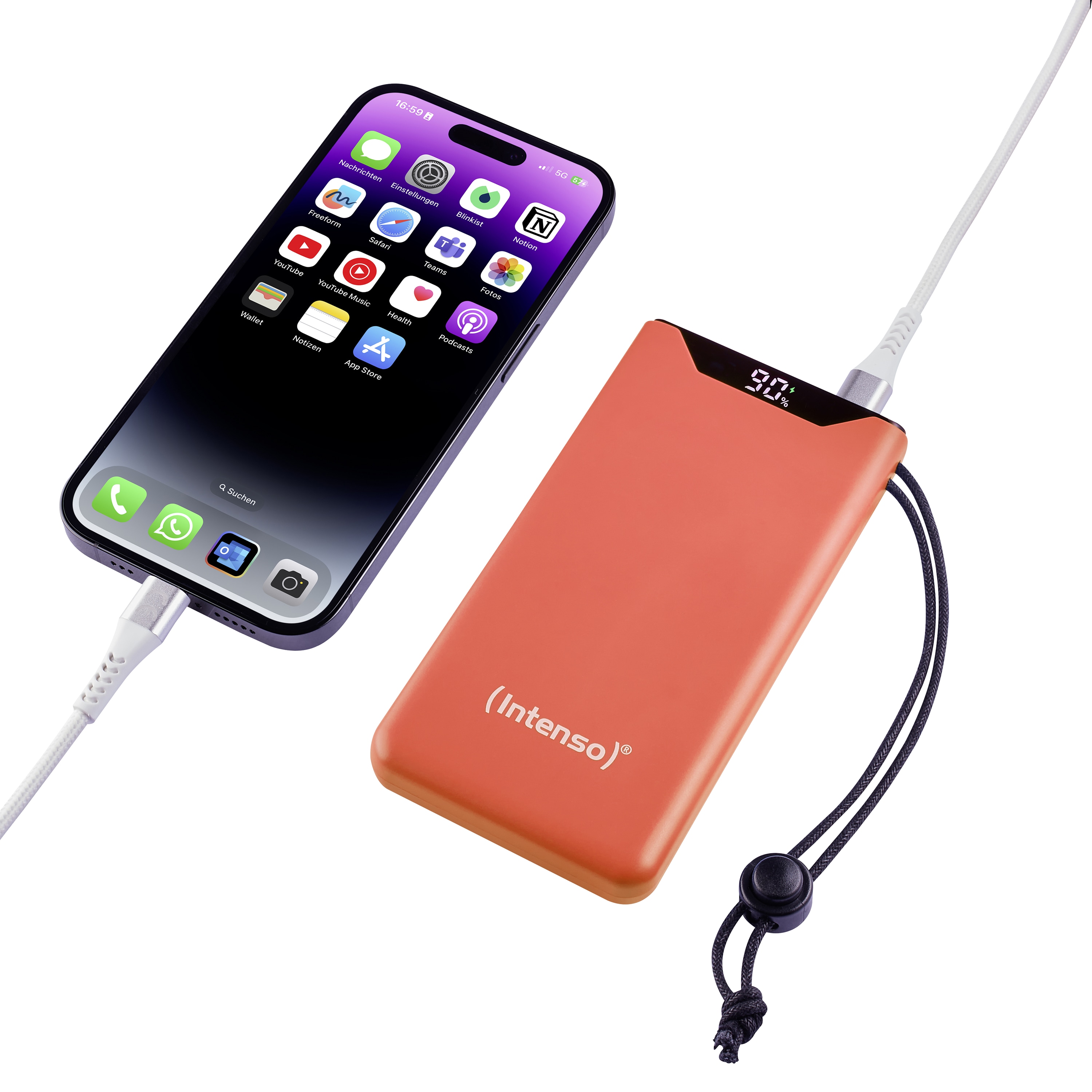 INTENSO USB Powerbank 7332038, F10000, 10.000mAh, 20 W, orange