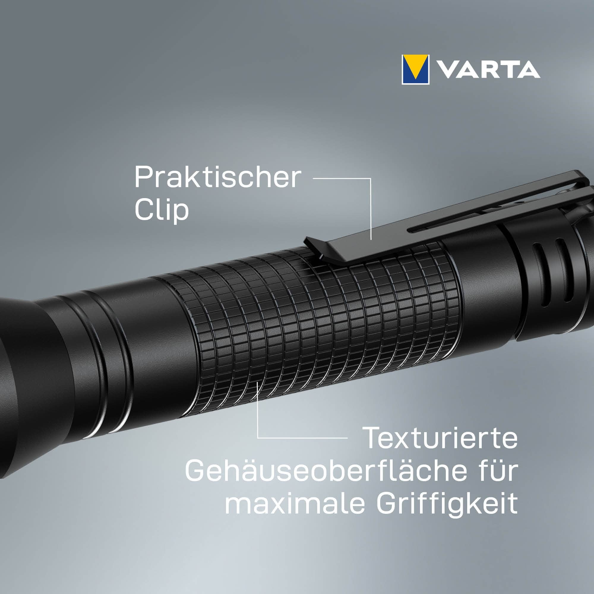 VARTA LED-Taschenlampe Aluminium Light Pro F20, 250 lm, Batteriebetrieb