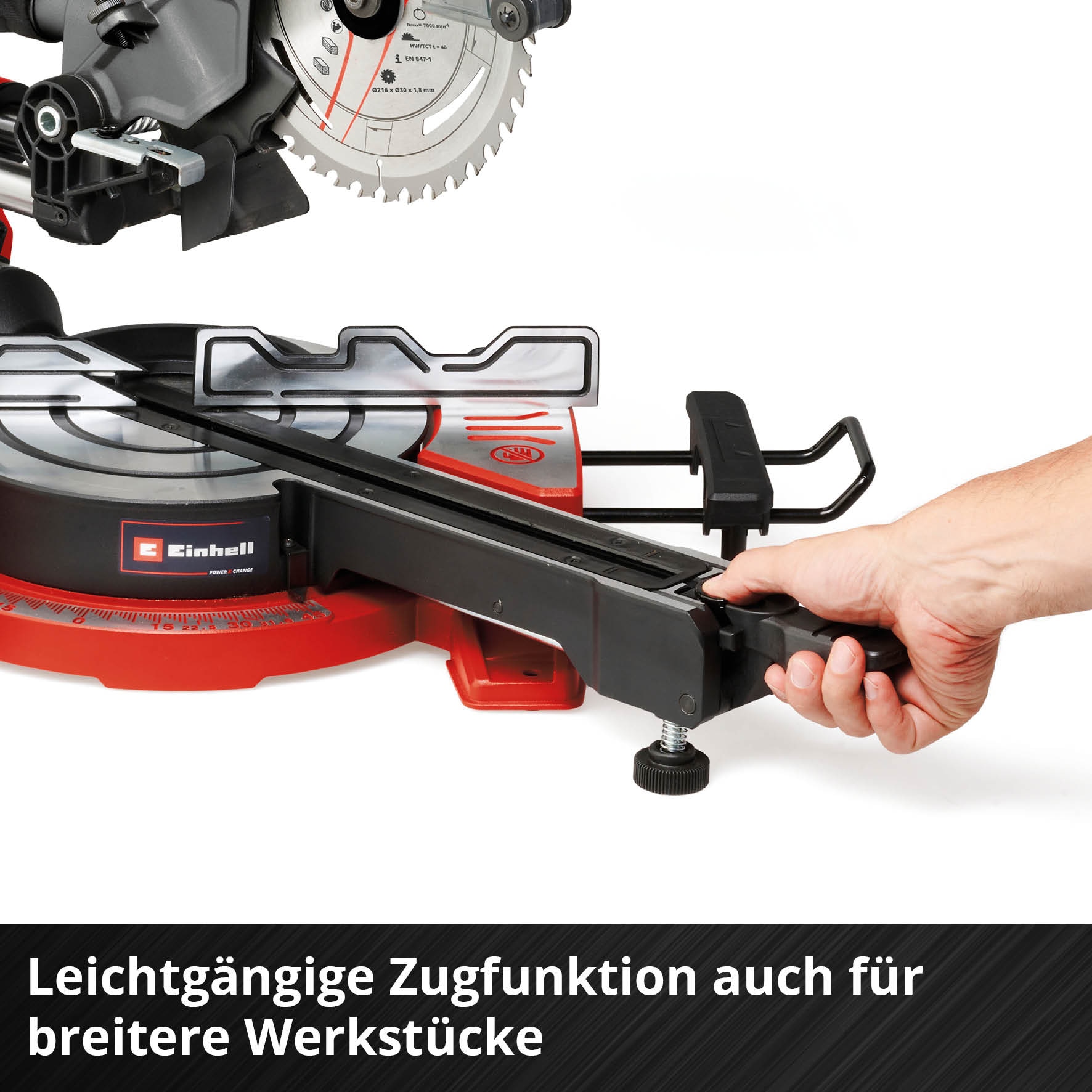 EINHELL Akku-Zug-Kapp-Gehrungssäge TE-SM 36/8 L Li-Solo