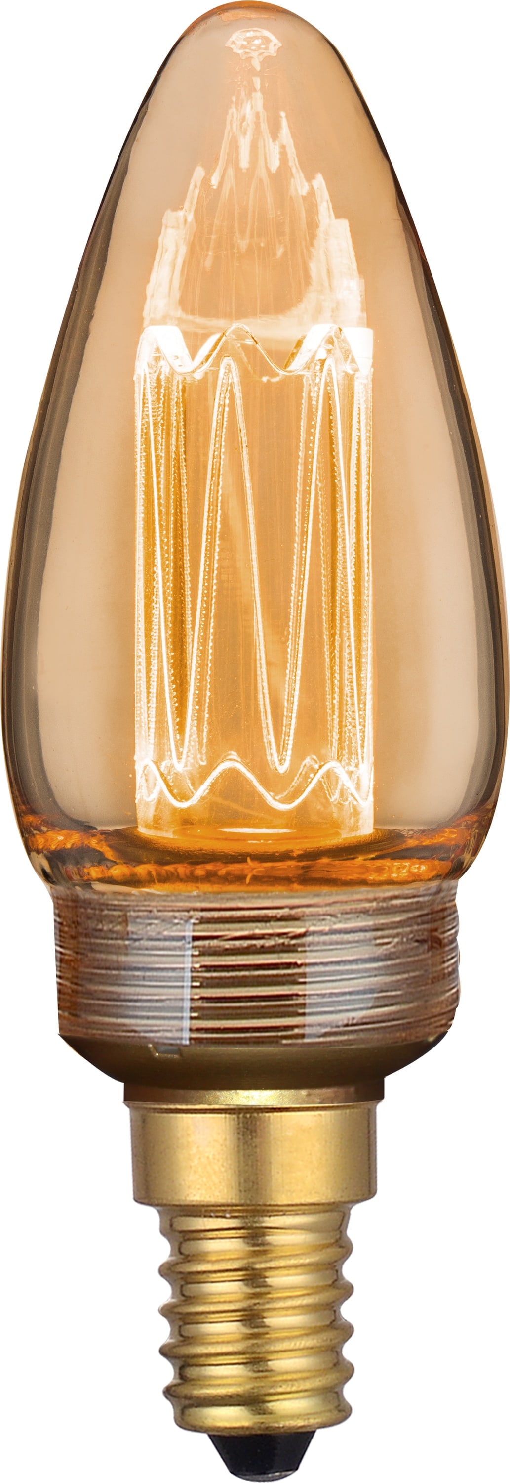 LUXULA LED-Filament-Lampe,, Vintage Kerze, E14, 2,3W, 65lm, 1800K