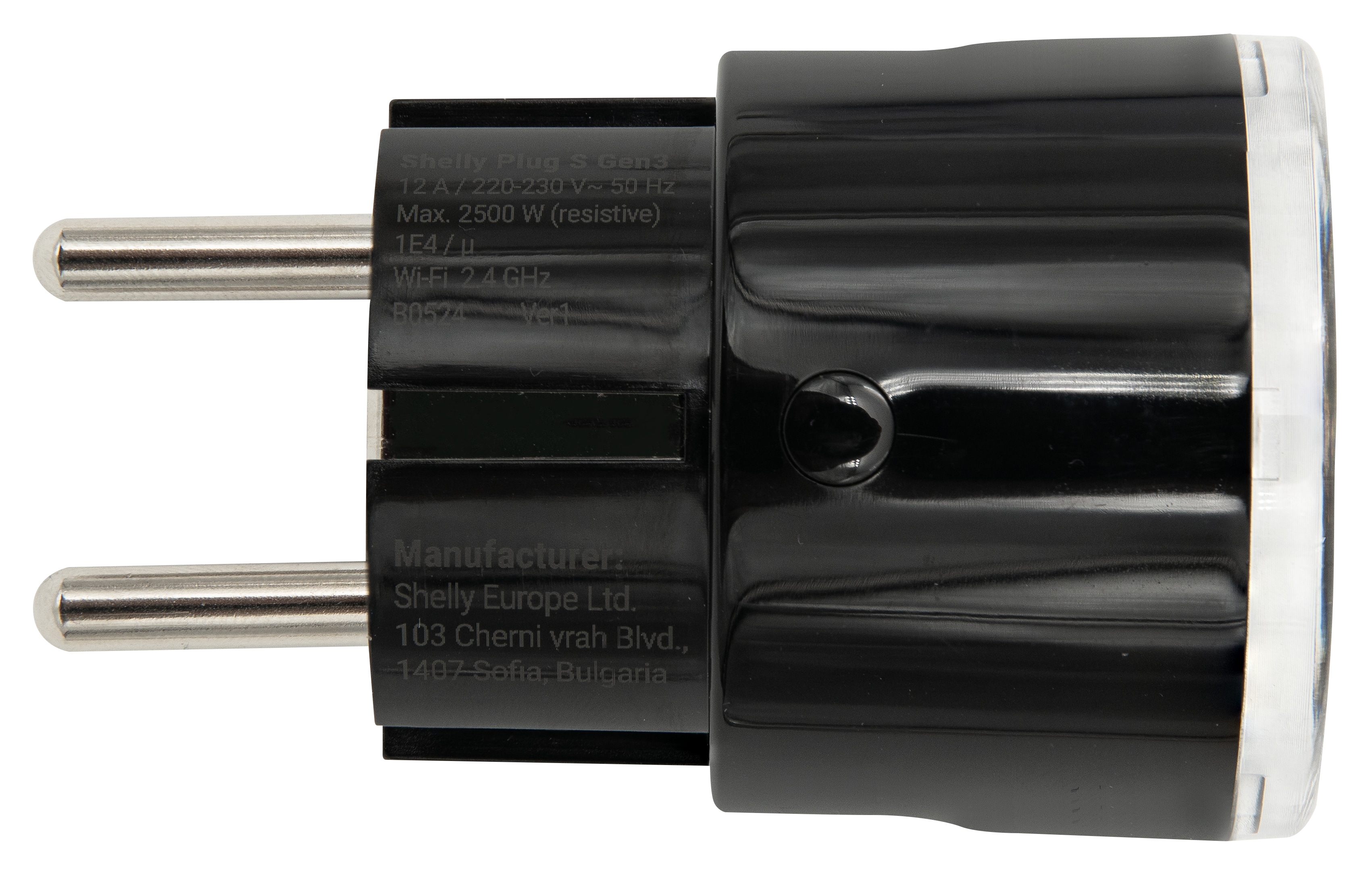 SHELLY WLAN-Steckdose Plug S Gen3, Matter, schwarz, 3 Stück