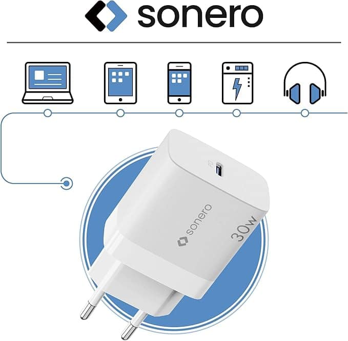 SONERO USB-C GaN Ladegerät X-PS106, 1 Port, 30W, weiß