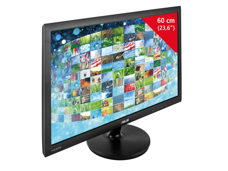 ASUS LED-TFT-Bildschirm 59,94 cm (23,6"), VS247HR, EEK: A, HDMI, DVI, VGA