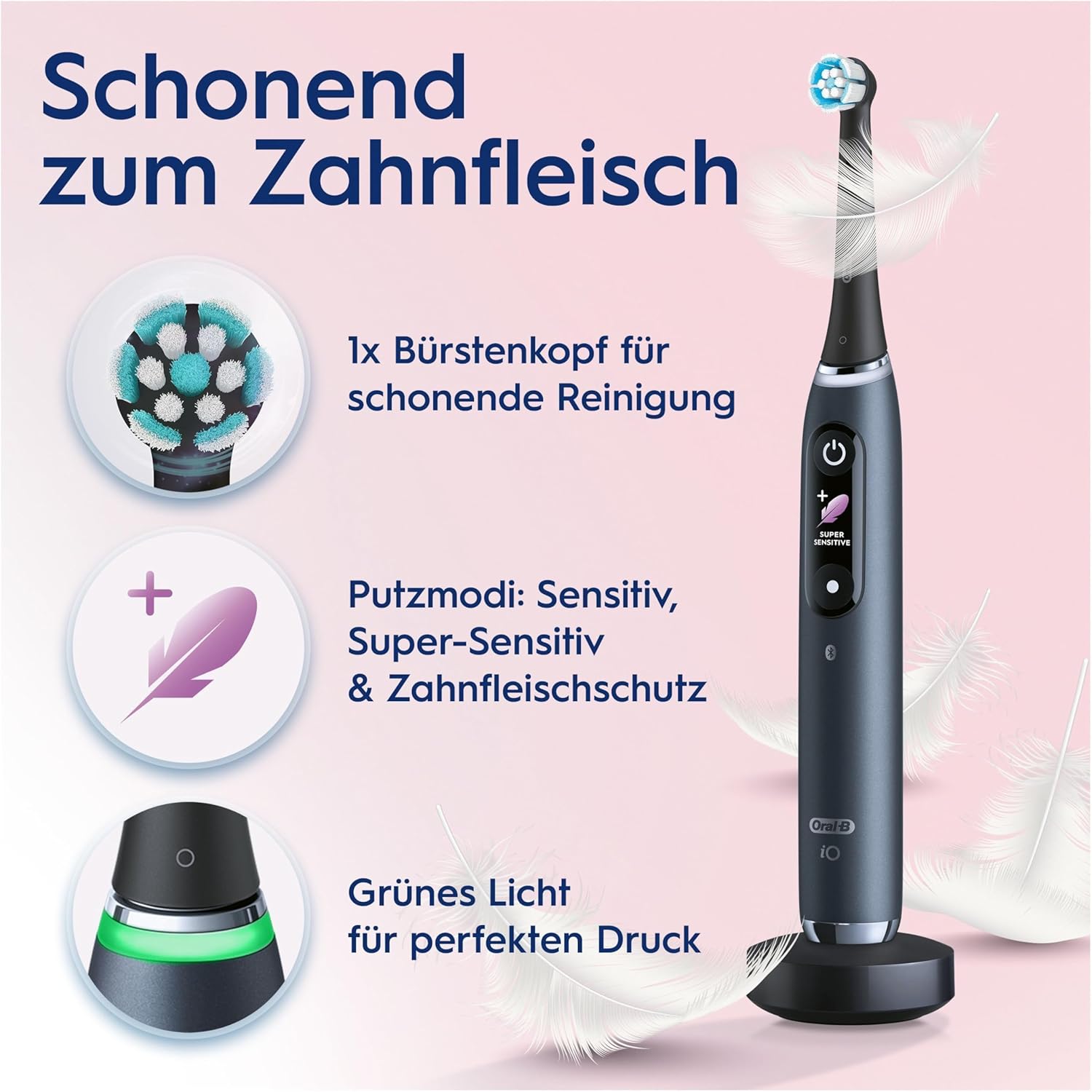 ORAL-B Elektrische Zahnbürste Series 9 Duo Black Onyx/Rose Quarz