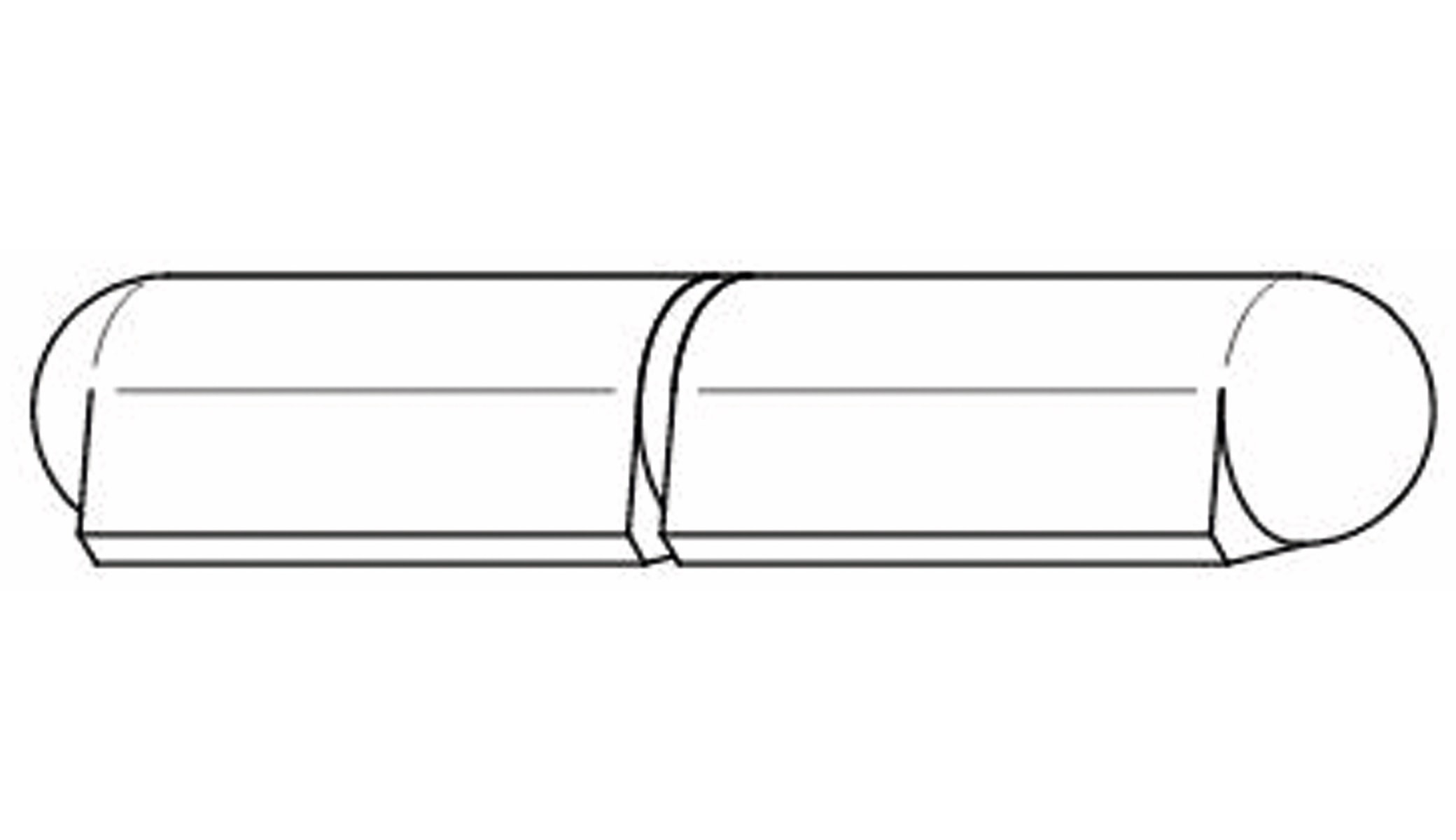 Bandrolle, Anschweißscharnier, 120x16 mm, 2-teilig, Stahl